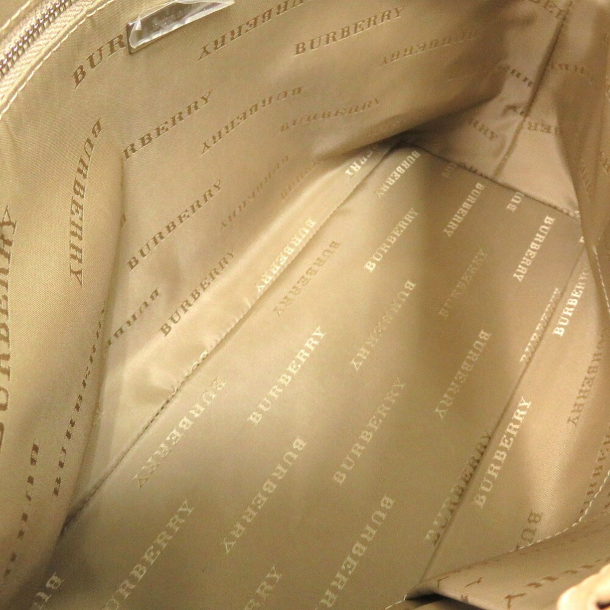 Burberry Beige Canvas Leather Handbag (Pre-Owned)