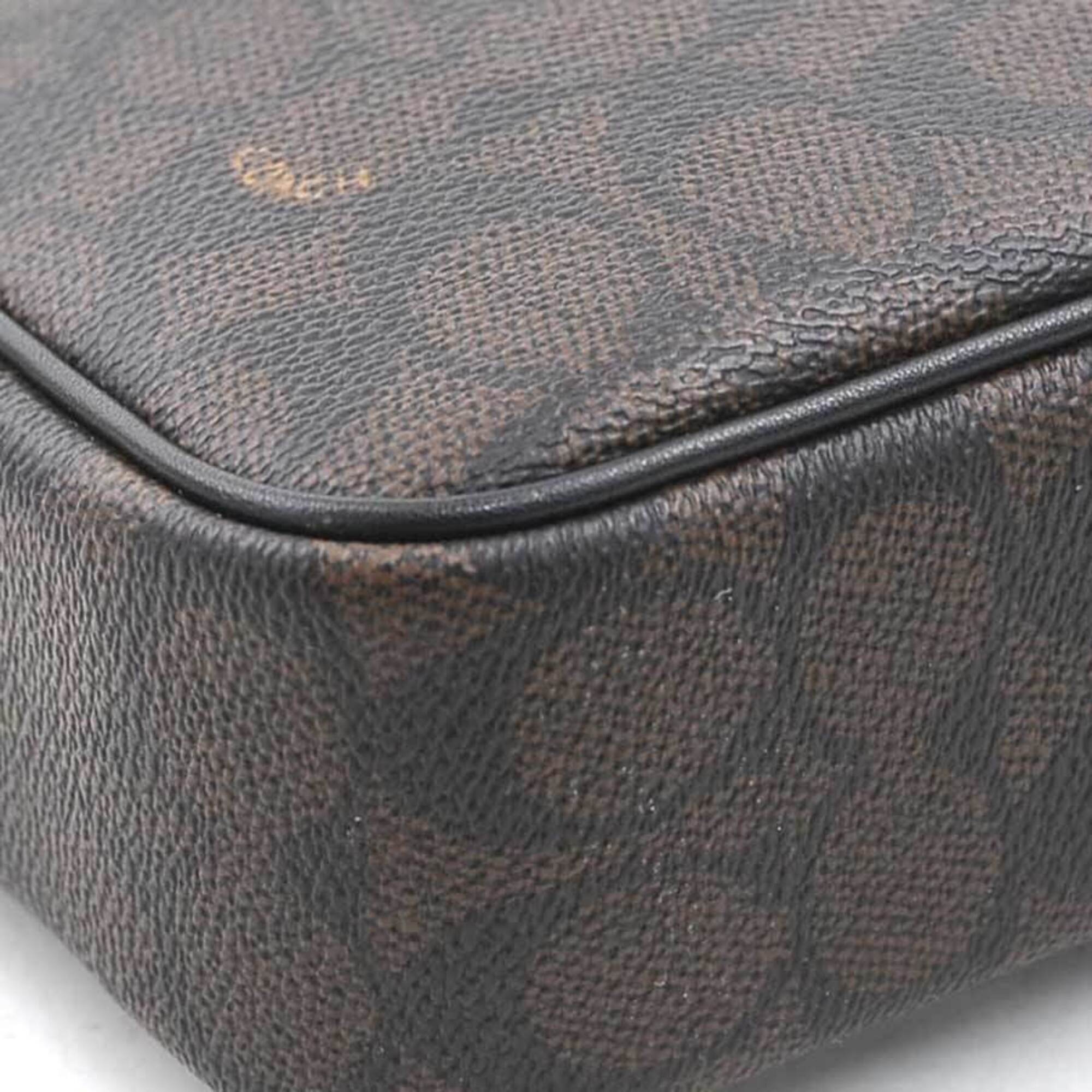 Coach Black Brown Leather Shoulder Bag (Pre-Owned)