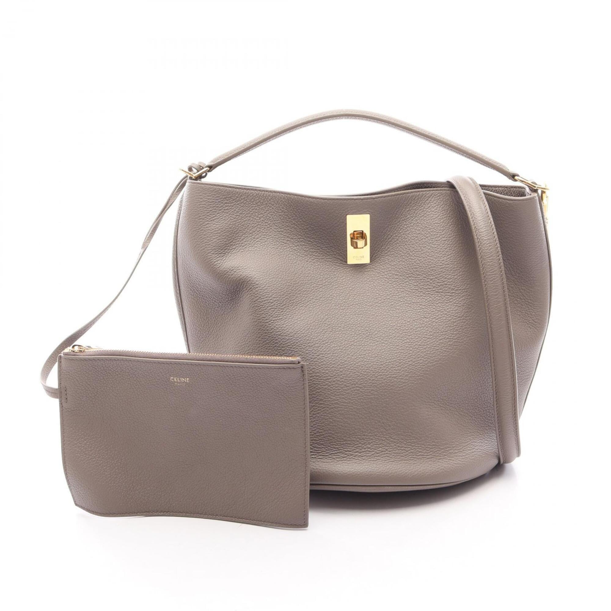 Celine Beige Leather Handbag Pouch (Pre-Owned)