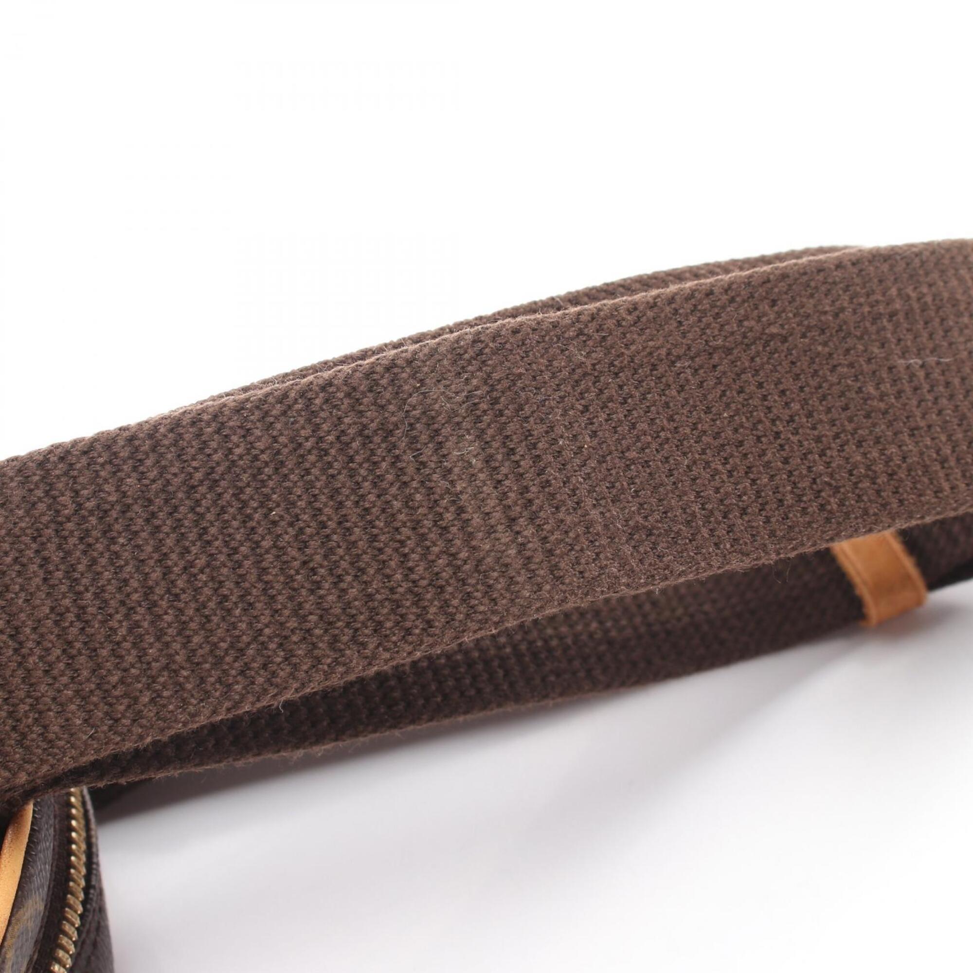 Louis Vuitton Brown Coated Canvas Leather Fanny Pack Handbag (Pre-Owned)