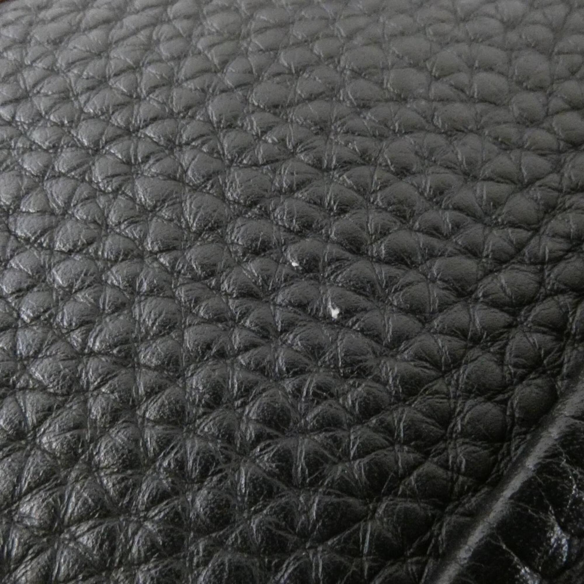 Hermes Black Taurillon Clemence Leather Shoulder Bag (Pre-Owned)