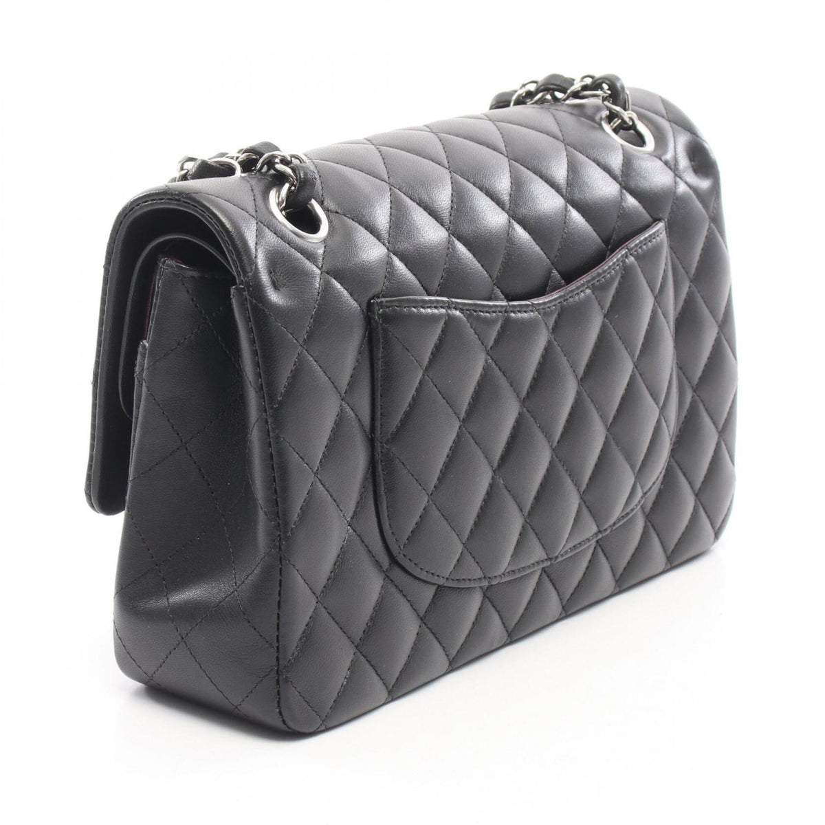 Chanel Black Leather Handbag Shoulder Bag (Pre-Owned)
