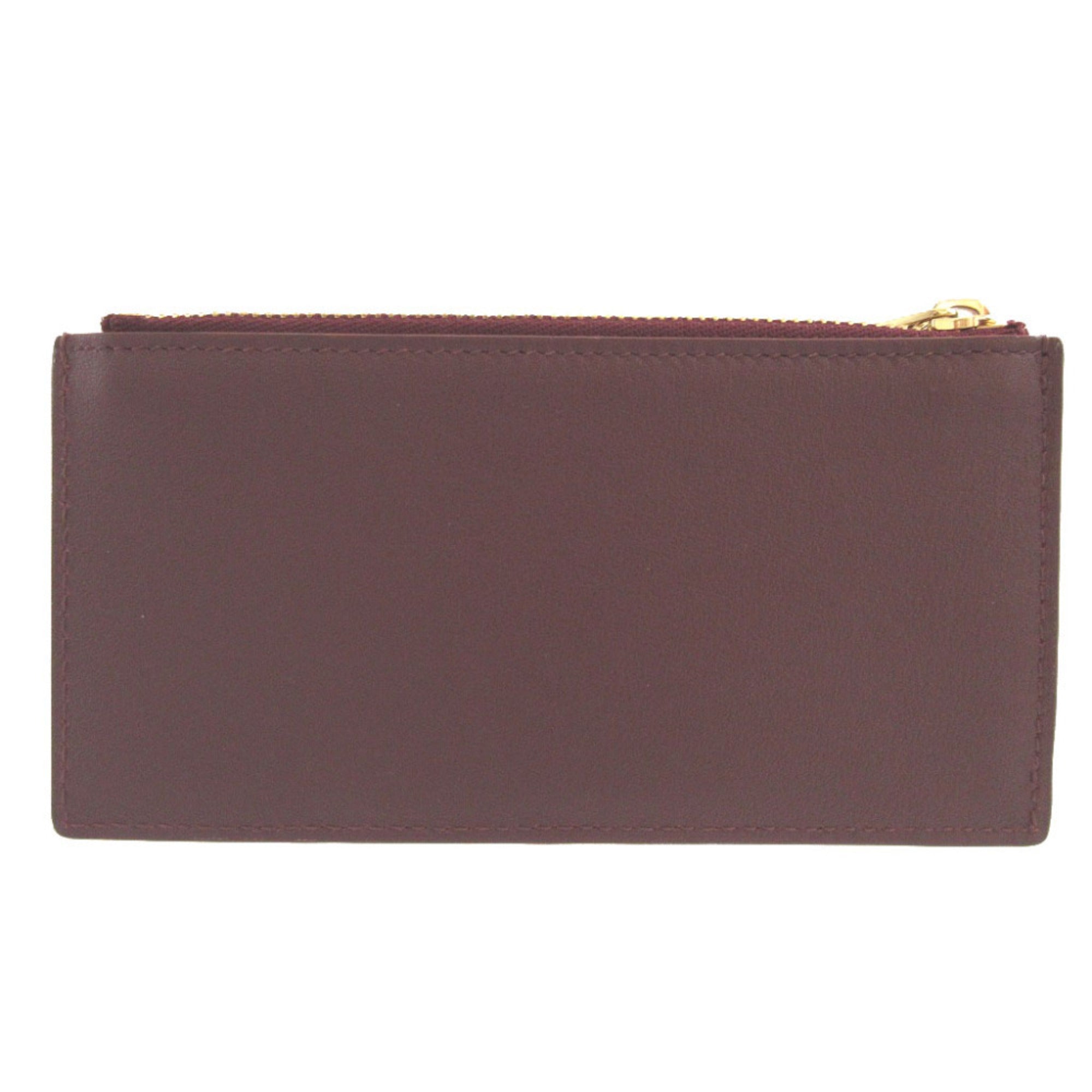 Cartier Bordeaux Leather Long Wallet (Bi-Fold) (Pre-Owned)