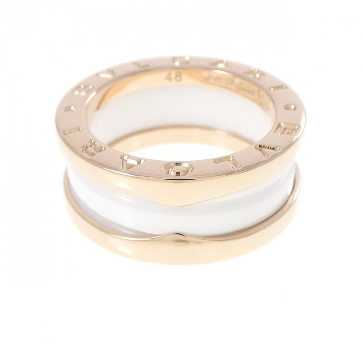 Bvlgari Pink Gold Pink Gold (18K) Ceramic Band Ring (Pre-Owned)