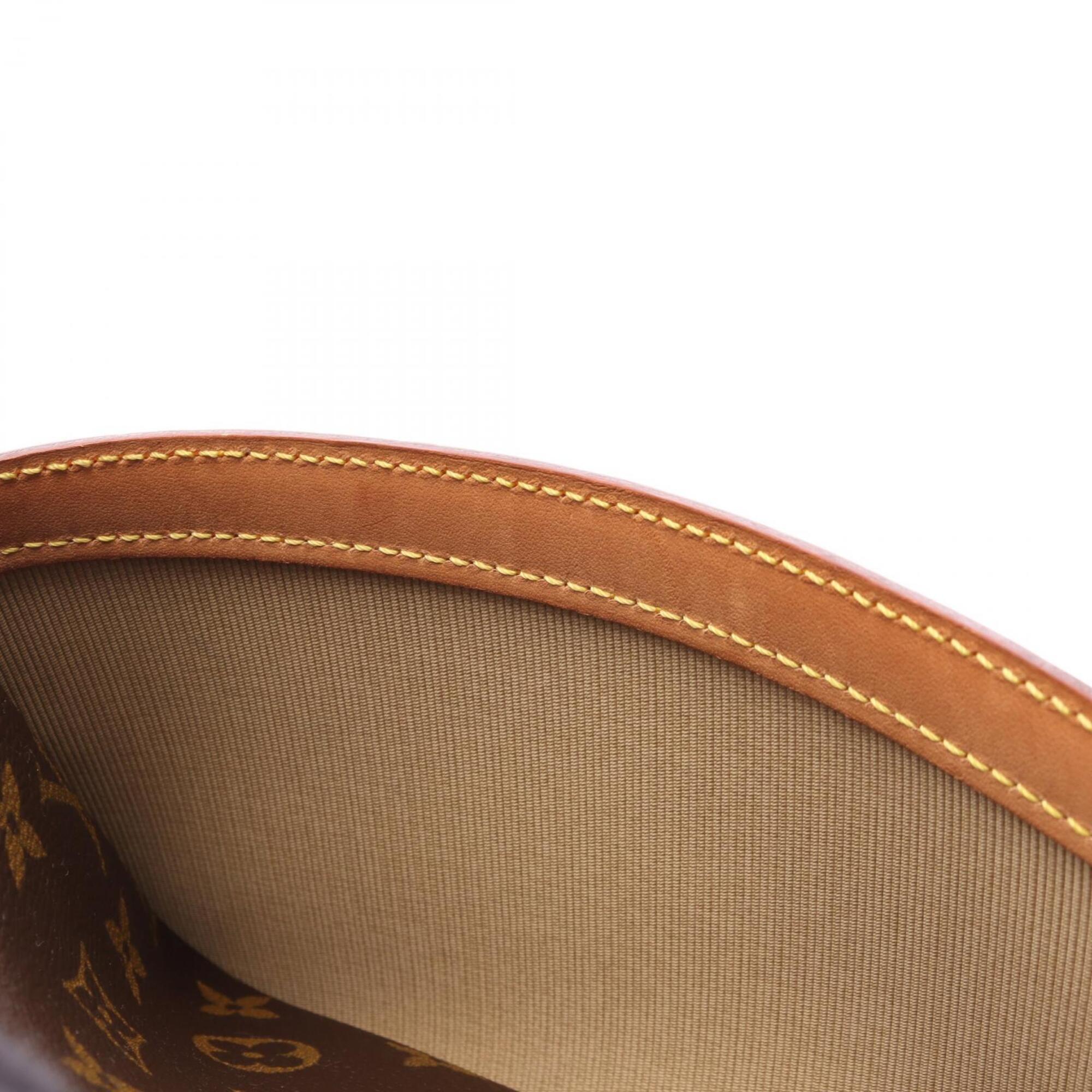 Louis Vuitton Monogram Brown Coated Canvas Leather Handbag Shoulder Bag (Pre-Owned)