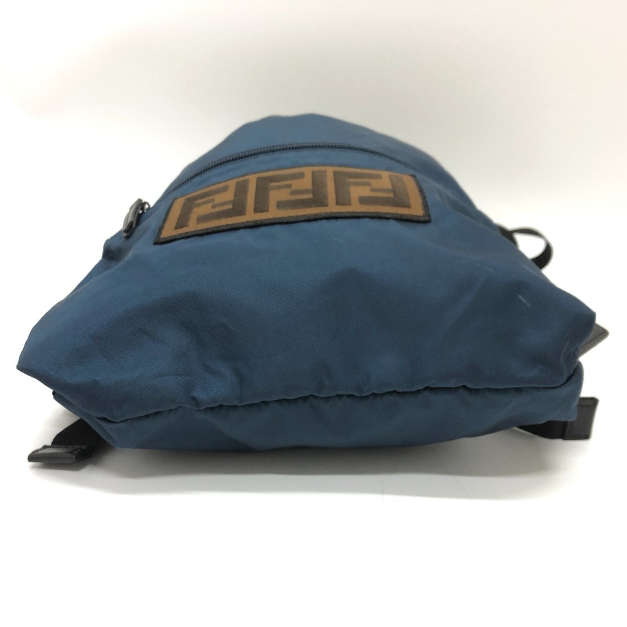 Fendi Zucca Navy Nylon Backpack (Pre-Owned)
