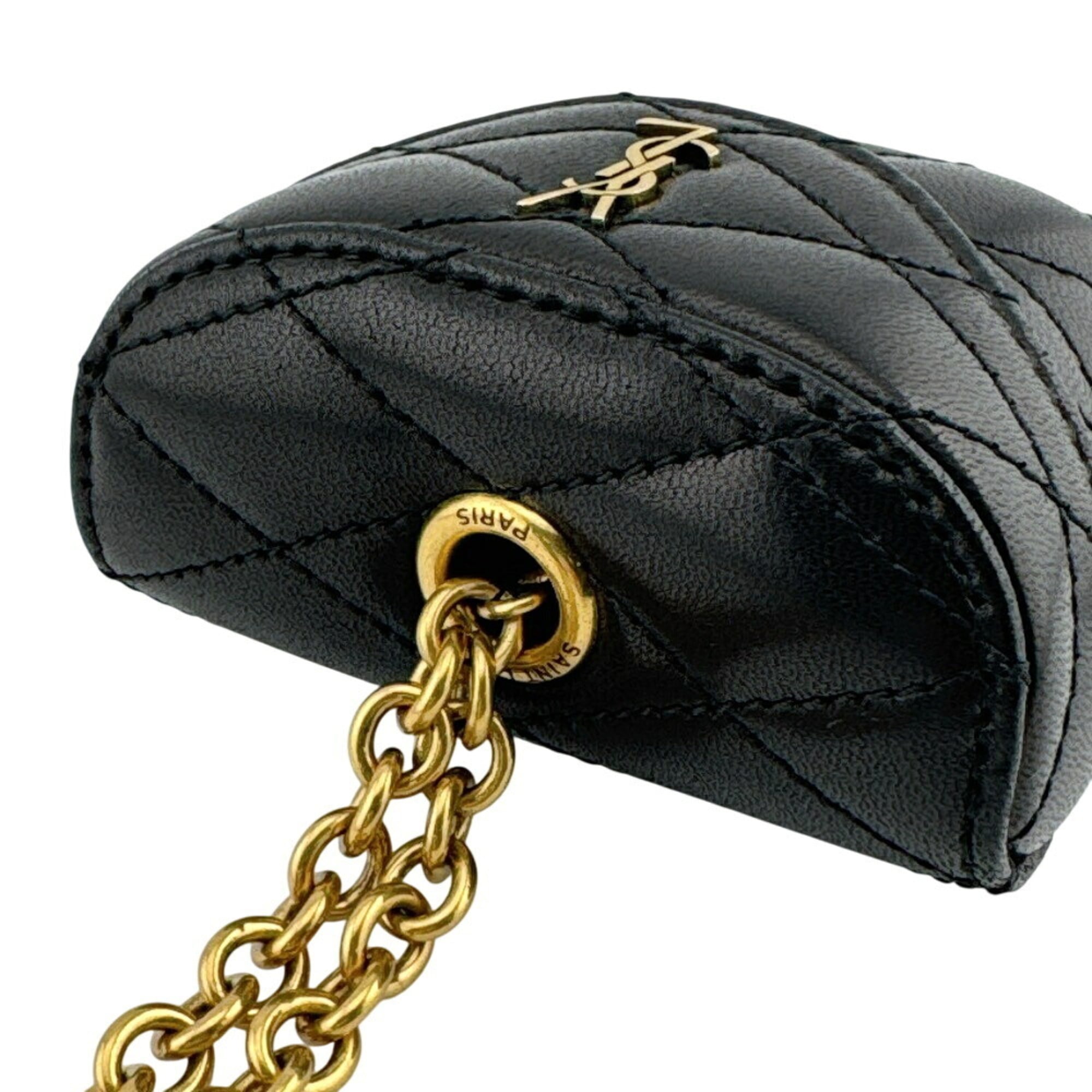 Yves Saint Laurent Black Leather Pouch (Pre-Owned)