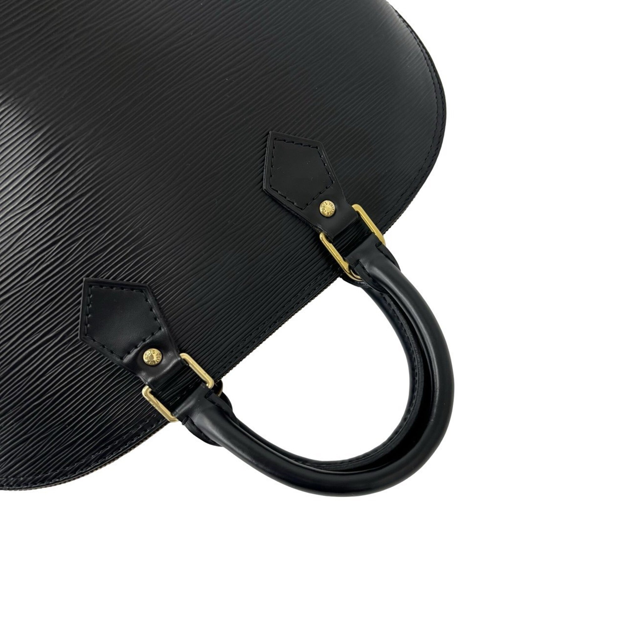 Louis Vuitton Black Leather Boston Bag Handbag (Pre-Owned)