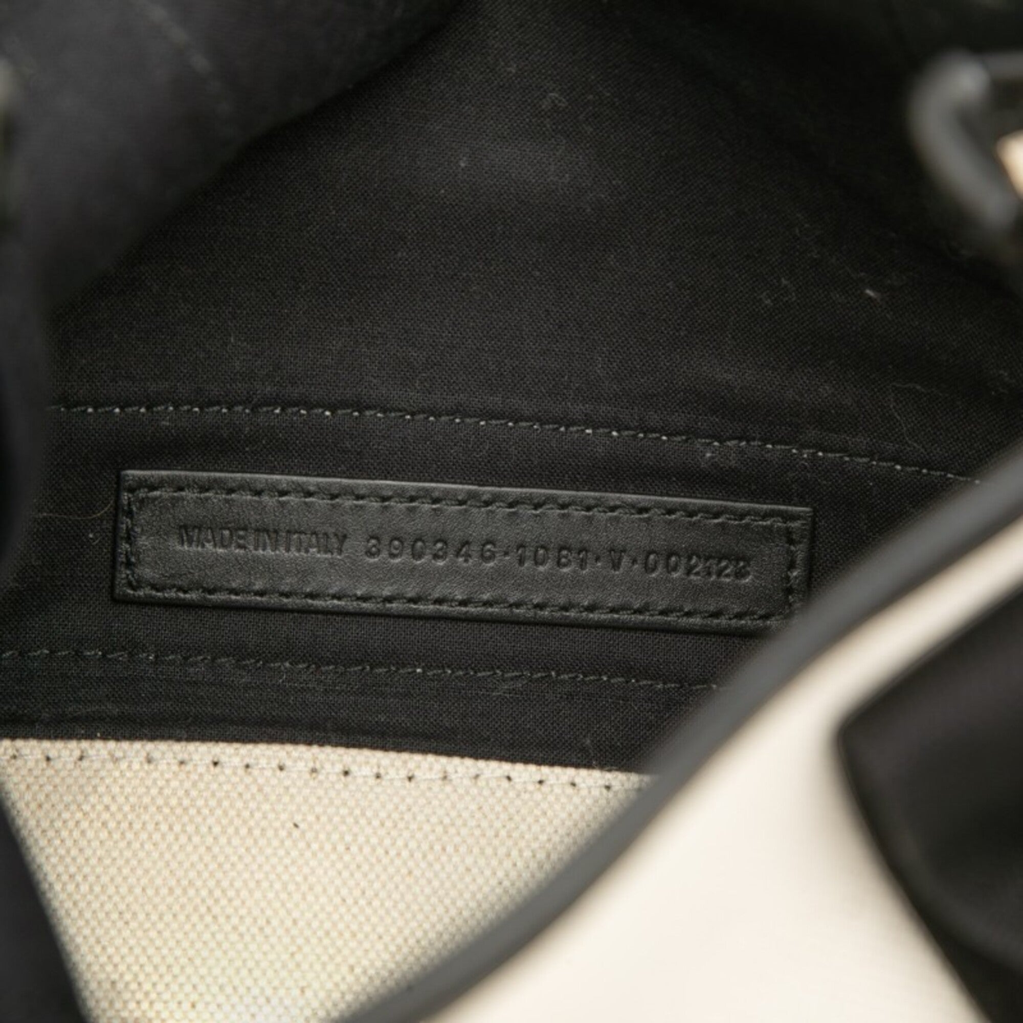 Balenciaga Black Ivory Ivory Handbag Pouch Shoulder Bag (Pre-Owned)