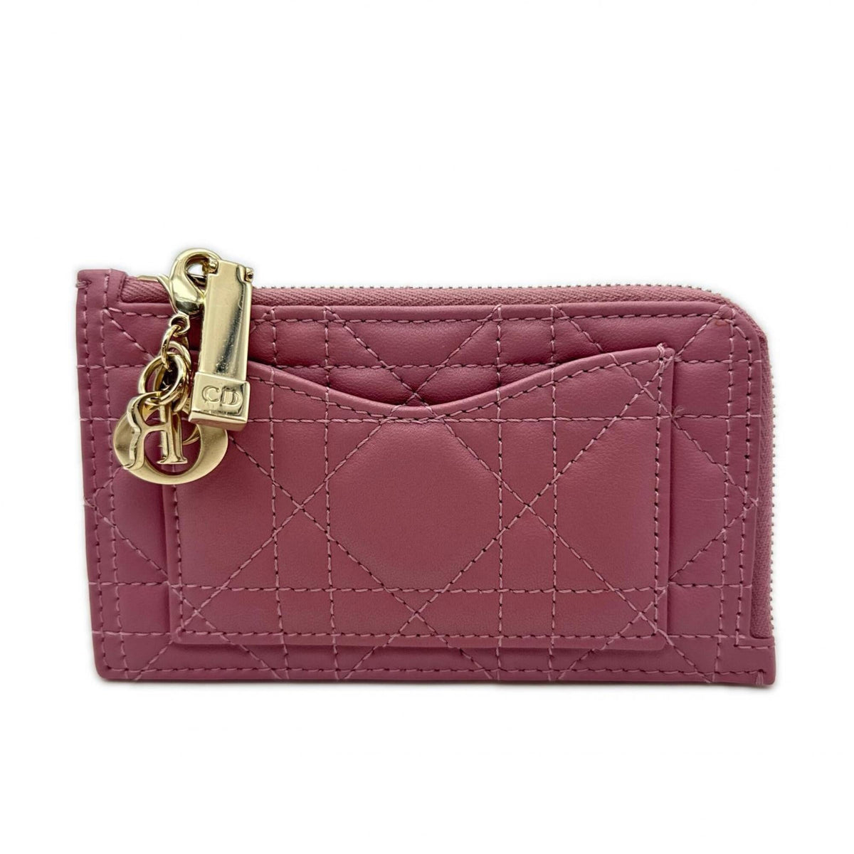 Christian Dior Pink Leather Coin Purse/Coin Case (Pre-Owned)