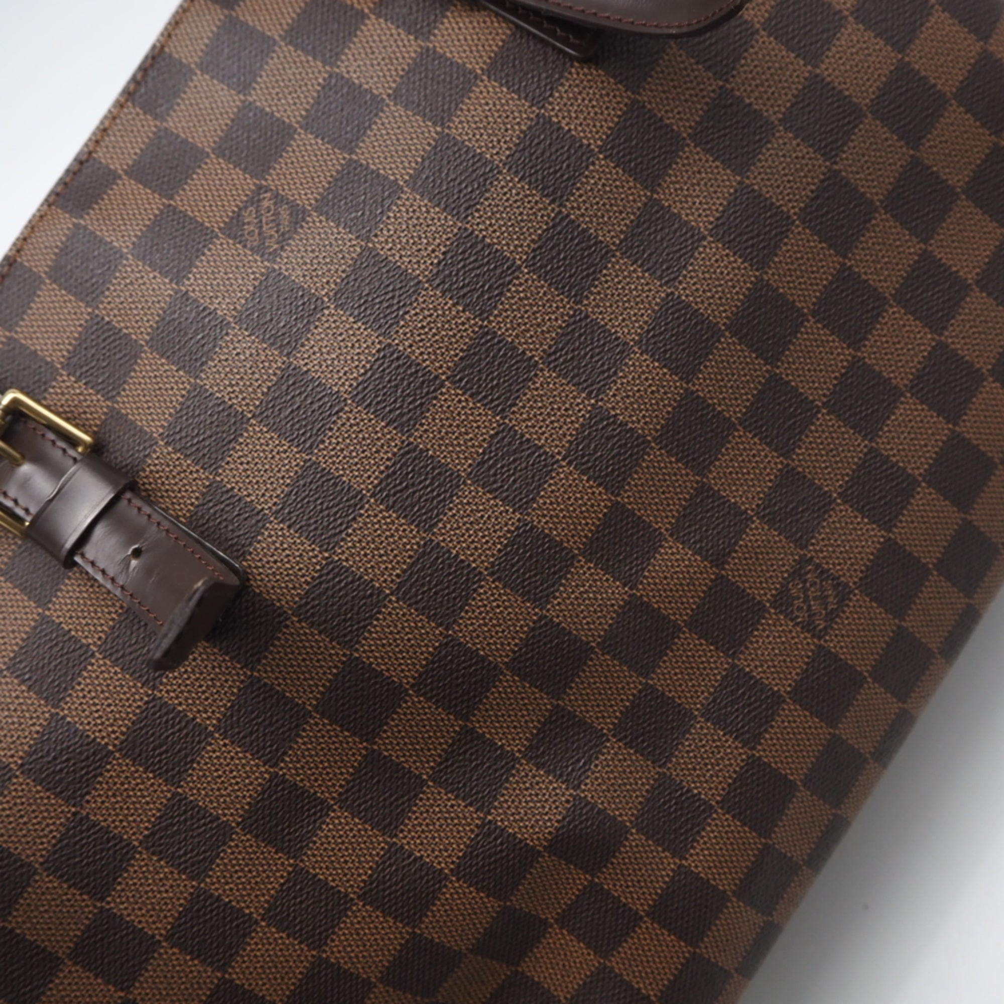 Louis Vuitton Damier Brown Coated Canvas Leather Handbag (Pre-Owned)