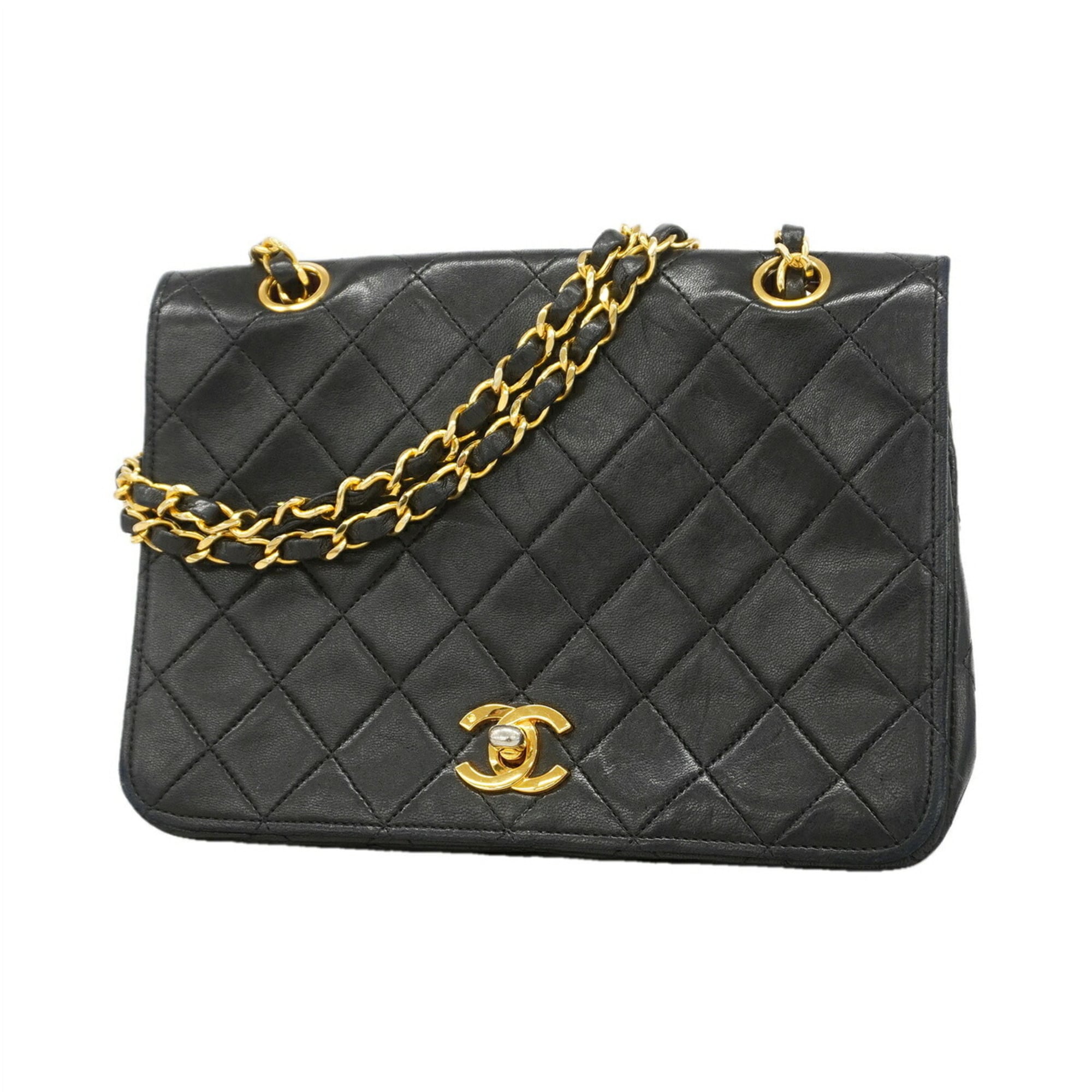 Chanel Black Leather Shoulder Bag (Pre-Owned)
