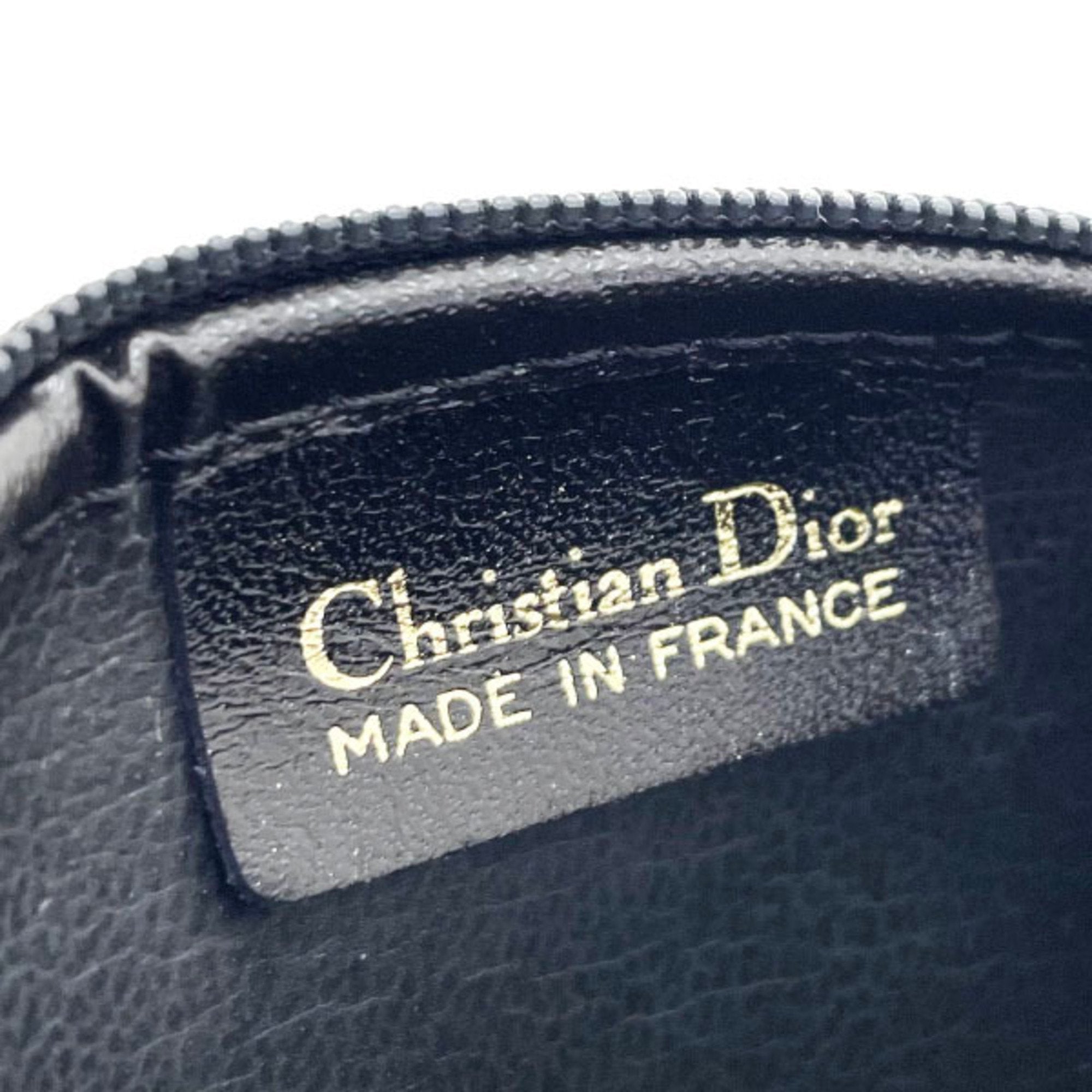 Christian Dior Black Leather Coin Purse/Coin Case (Pre-Owned)