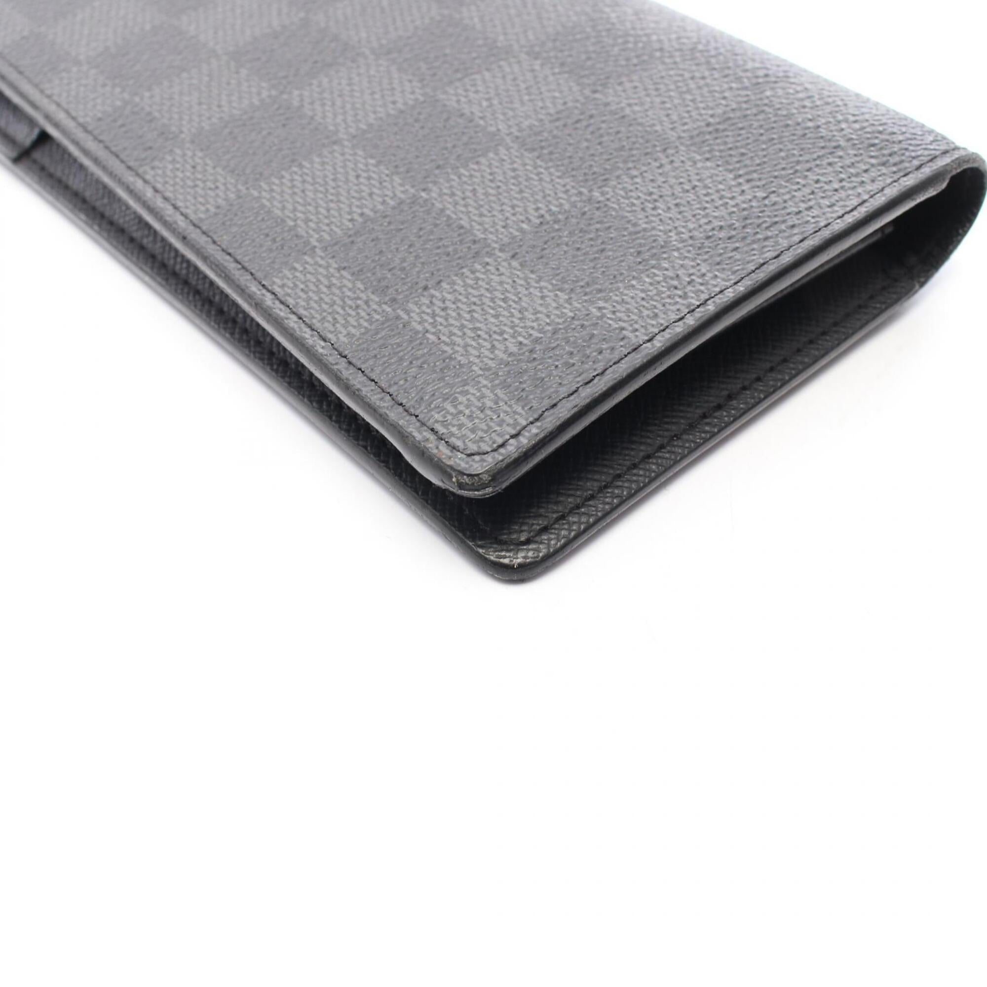 Louis Vuitton Black Leather Pvc Long Wallet (Bi-Fold) (Pre-Owned)
