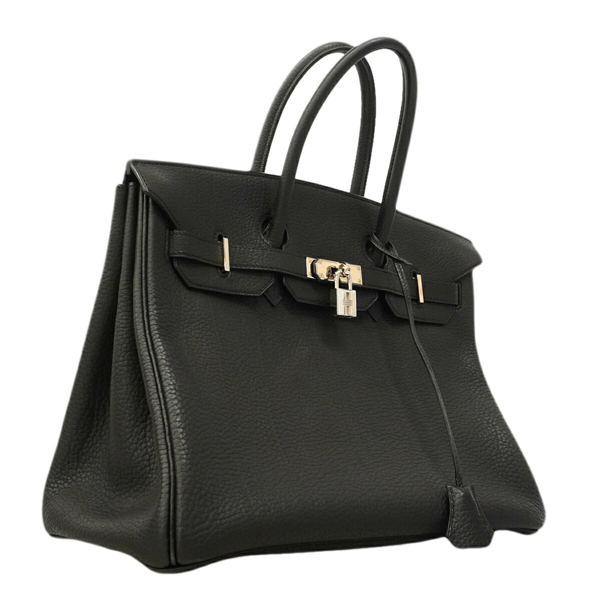 Hermes Black Fjord Leather Handbag (Pre-Owned)
