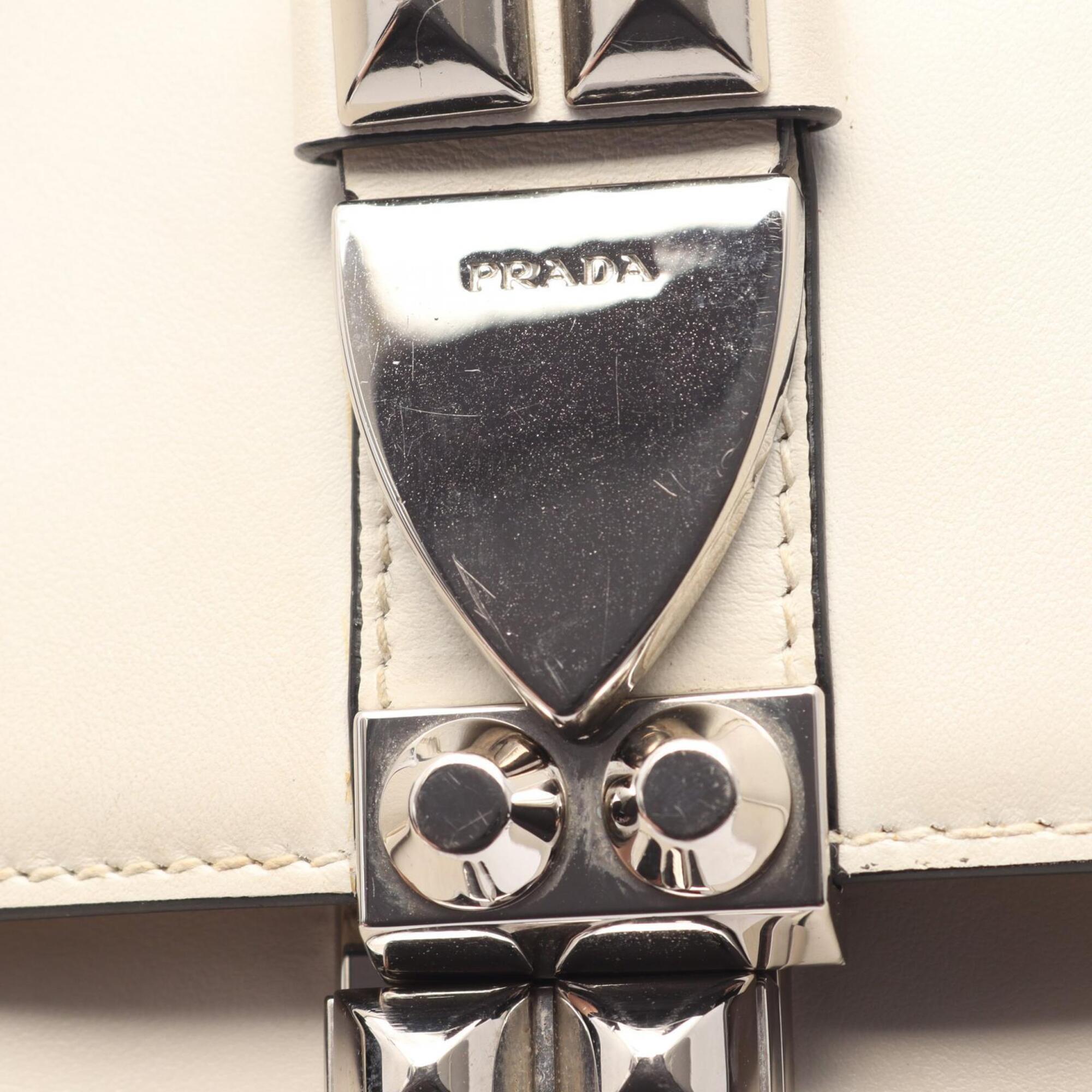 Prada White Leather Handbag (Pre-Owned)