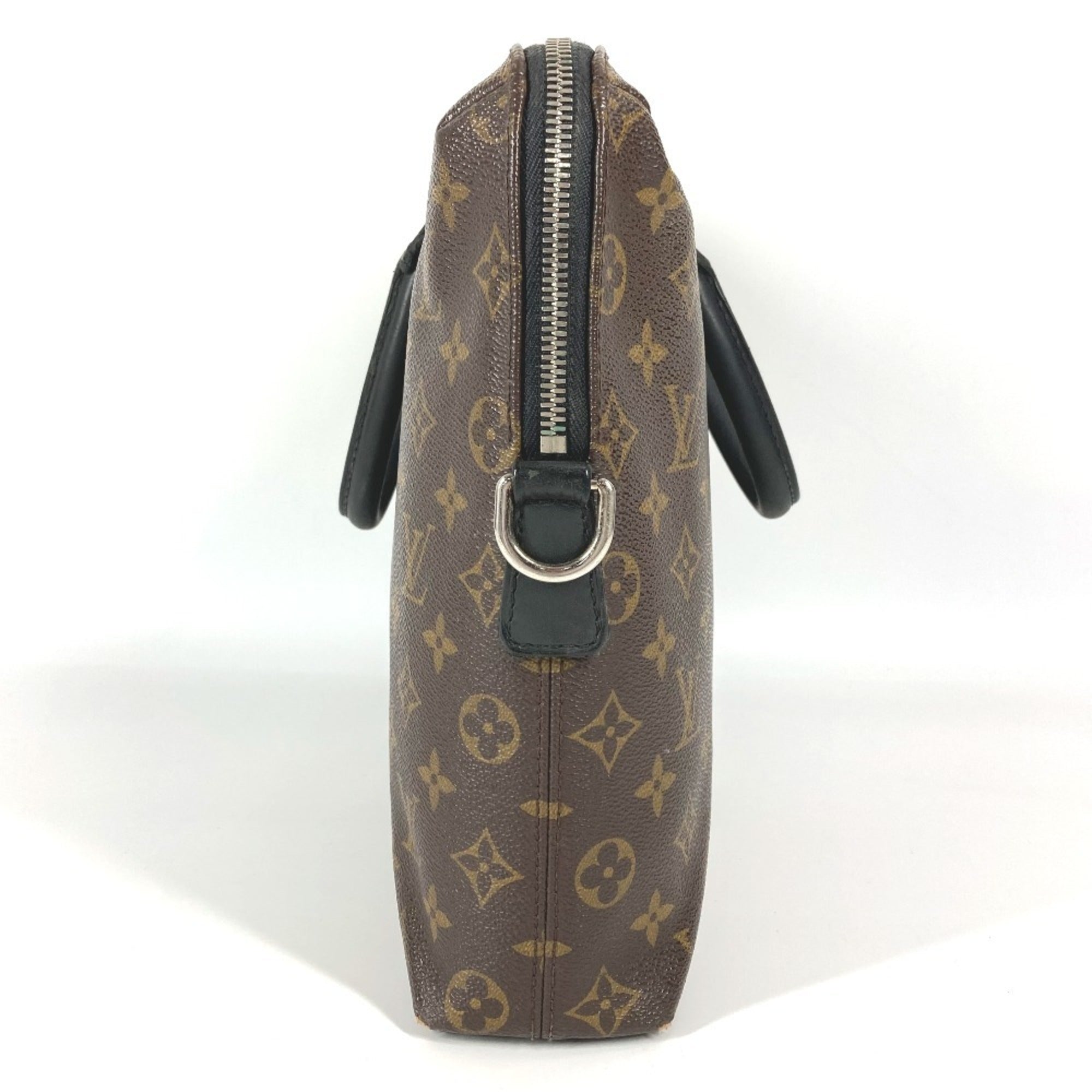 Louis Vuitton Black Brown Monogram Canvas Handbag (Pre-Owned)