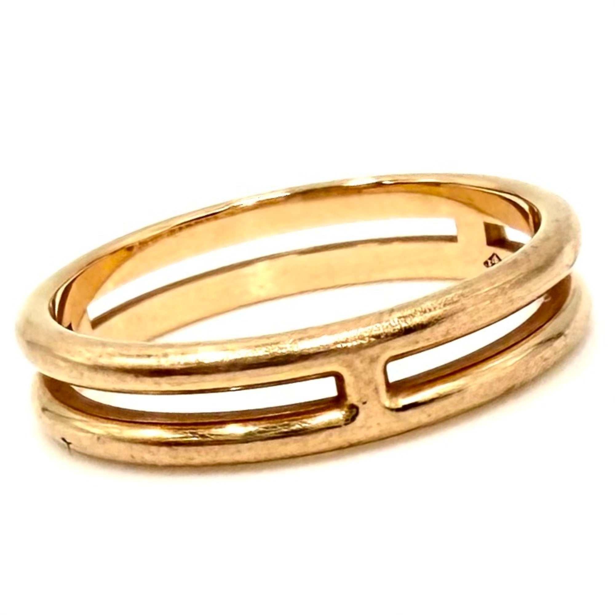 Hermes Pink Gold (18K) Band Ring (Pre-Owned)