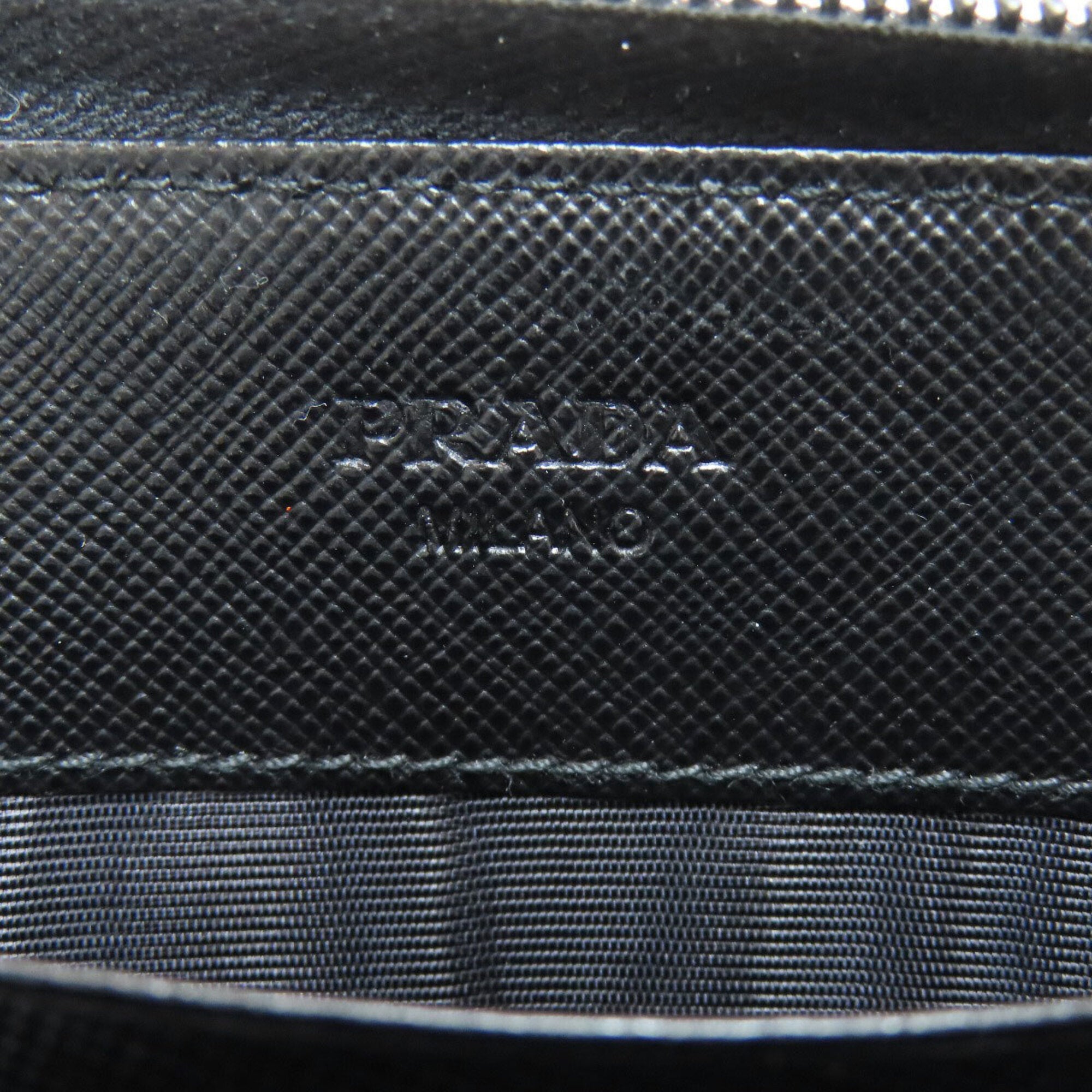 Prada Black Nylon Long Wallet (Bi-Fold) (Pre-Owned)