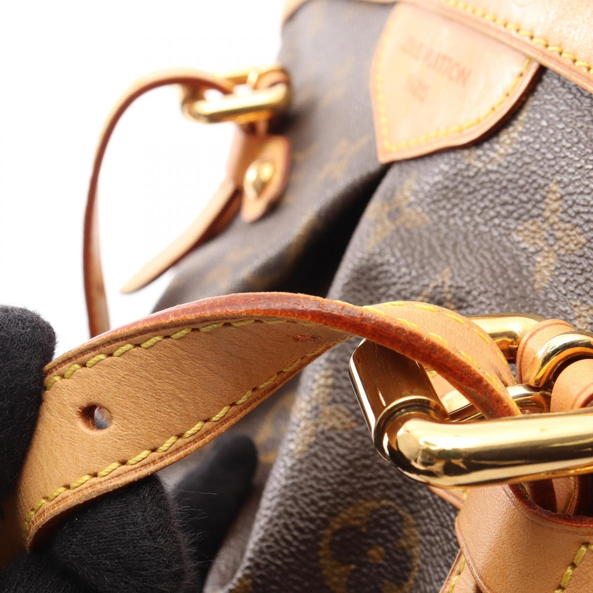 Louis Vuitton Brown Monogram Coated Canvas Leather Handbag (Pre-Owned)