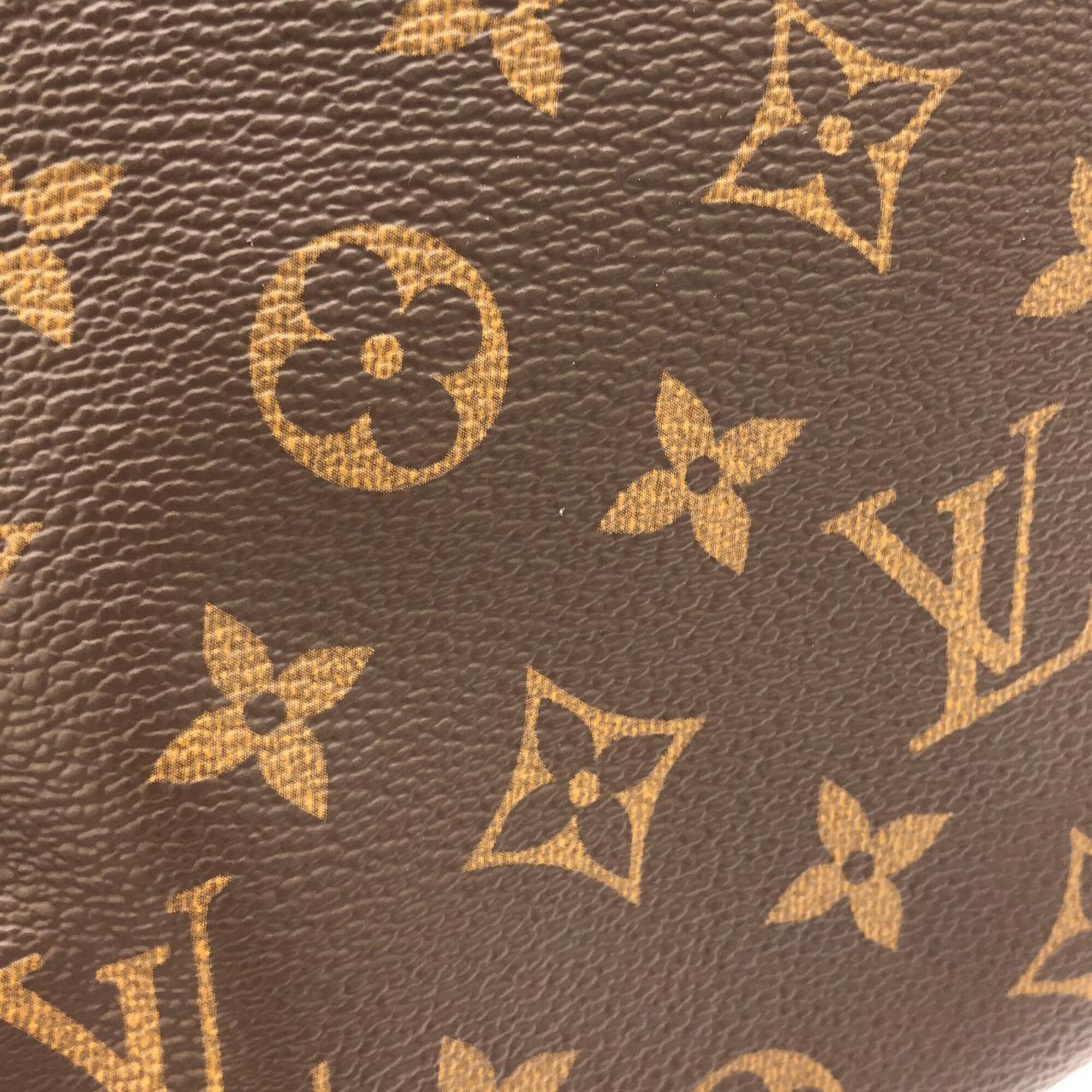 Louis Vuitton Marron Coated Canvas Handbag Pouch (Pre-Owned)