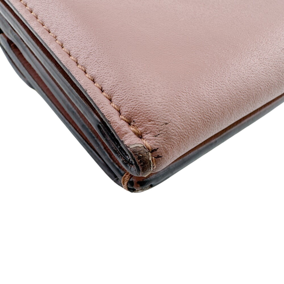 Fendi Pink Leather Wallet (Tri-Fold) (Pre-Owned)