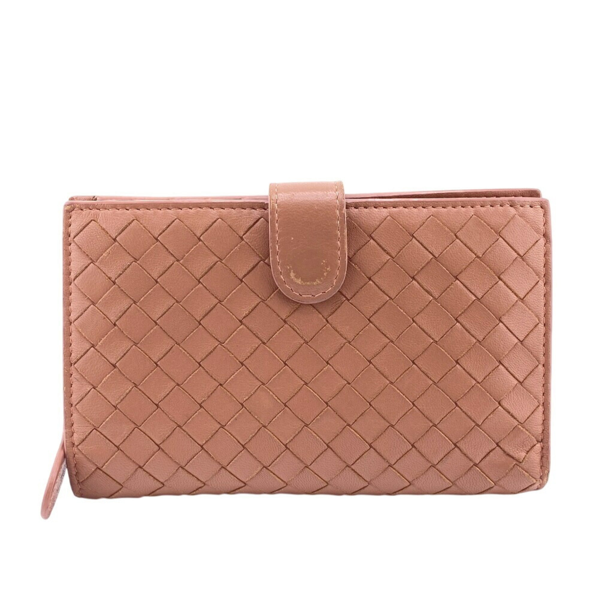 Bottega Veneta Intrecciato Pink Intrecciato Wallet (Bi-Fold) (Pre-Owned)
