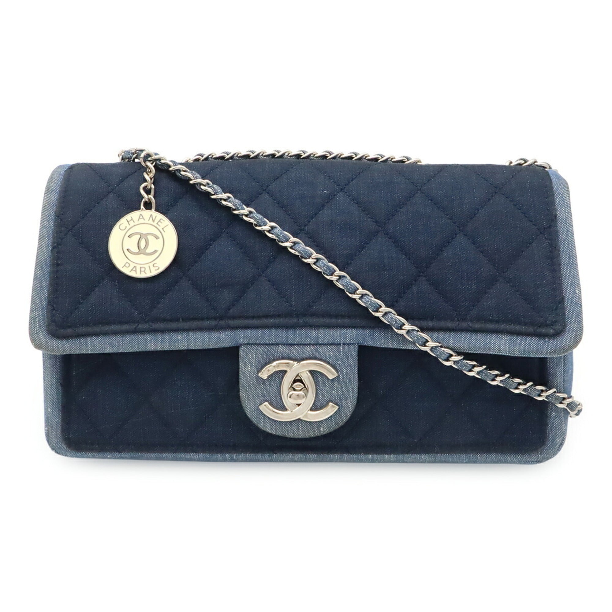 Chanel Blue Denim Shoulder Bag (Pre-Owned)