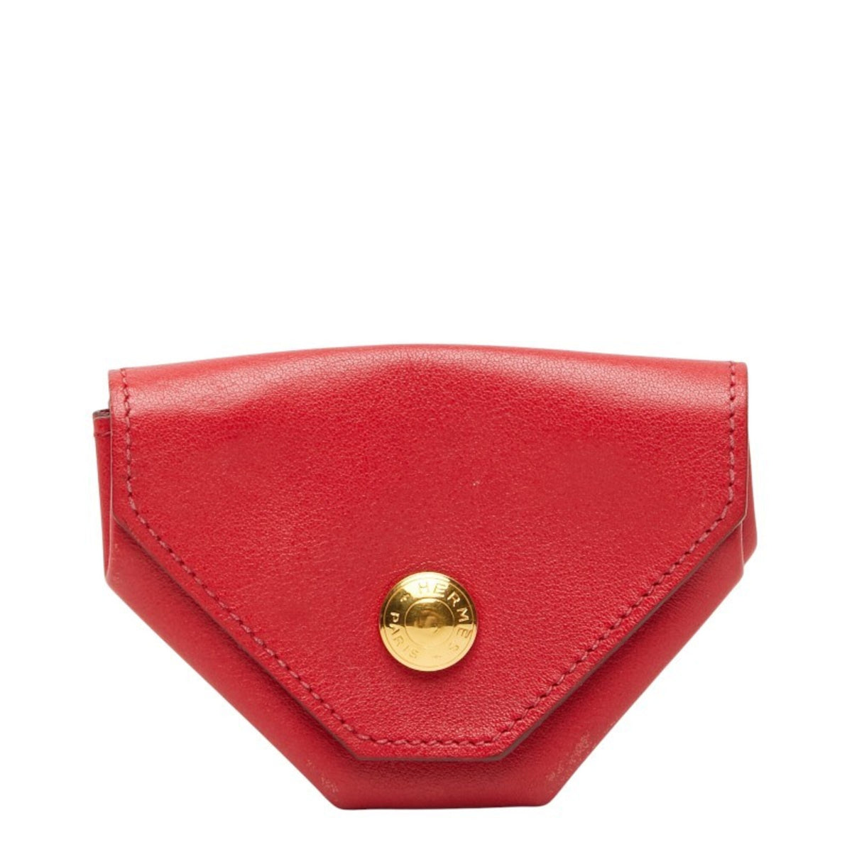 Hermes Red Color Rouge Casaque Coin Purse/Coin Case (Pre-Owned)