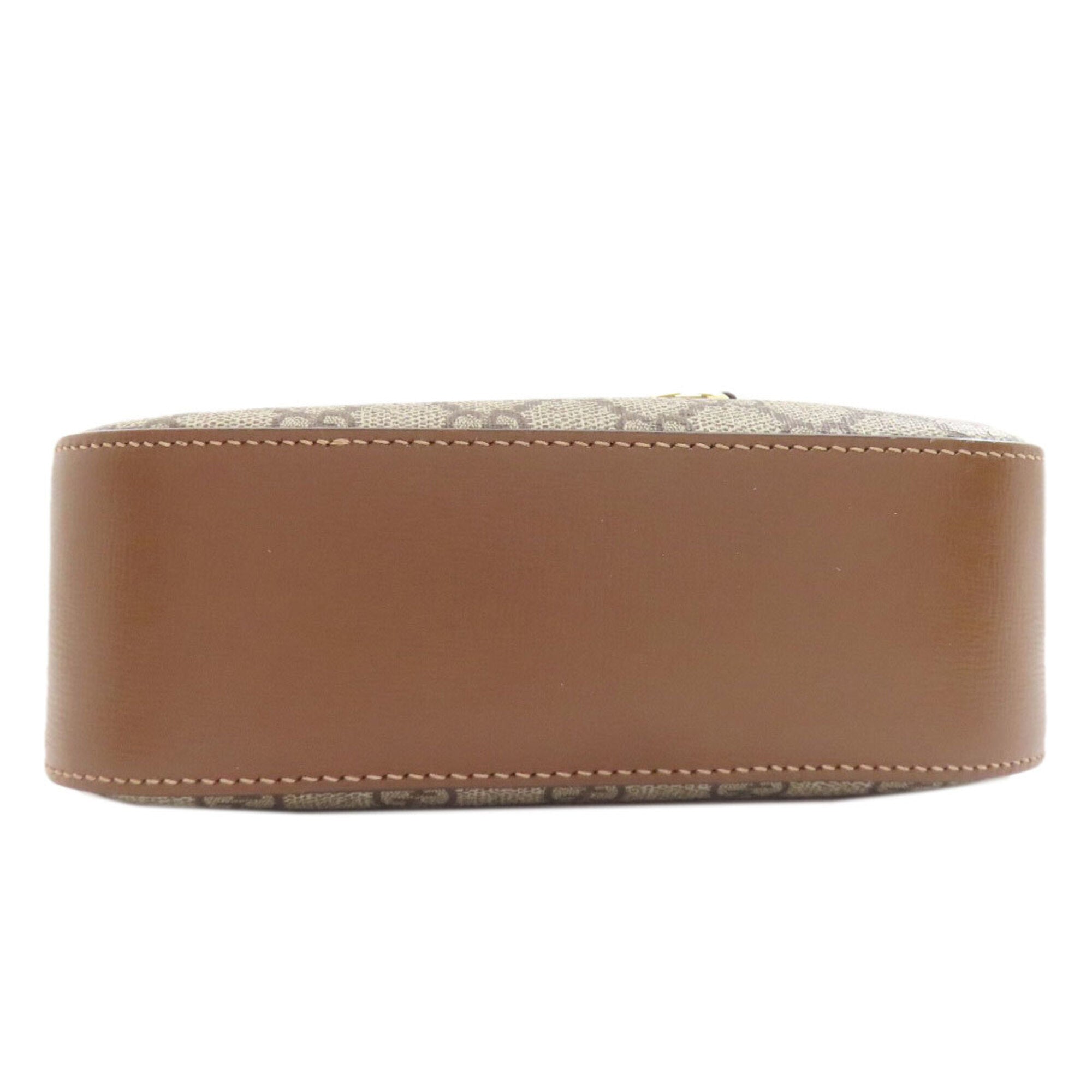 Gucci Horsebit Brown Pvc Shoulder Bag (Pre-Owned)