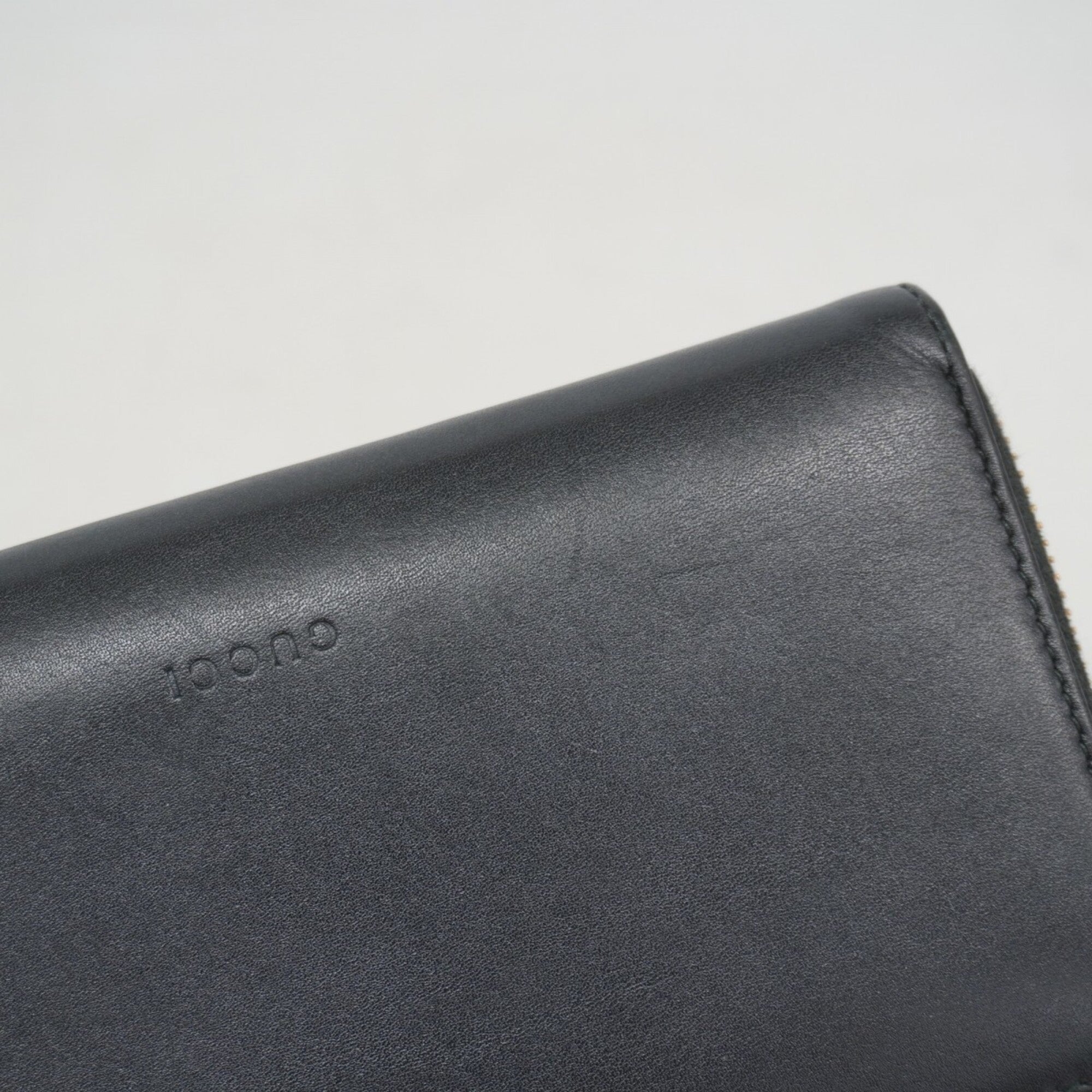 Gucci Black Leather Long Wallet (Bi-Fold) (Pre-Owned)