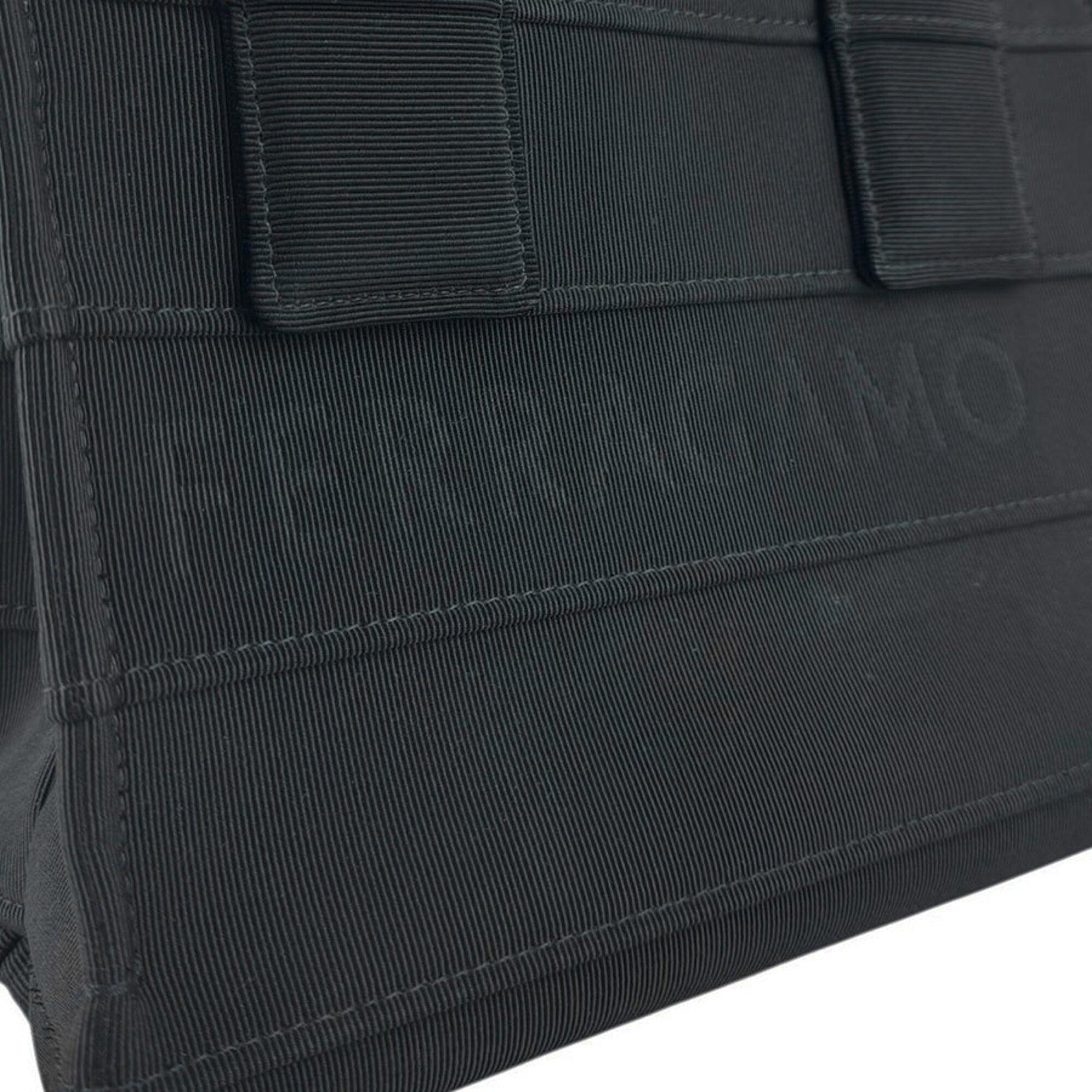 Salvatore Ferragamo Black Canvas Handbag Tote Bag (Pre-Owned)