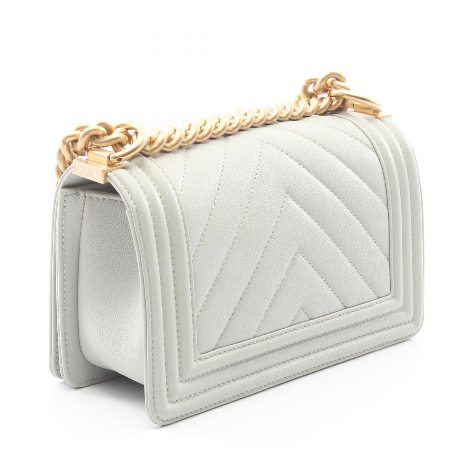 Chanel Blue Grained Calfskin Handbag Shoulder Bag (Pre-Owned)