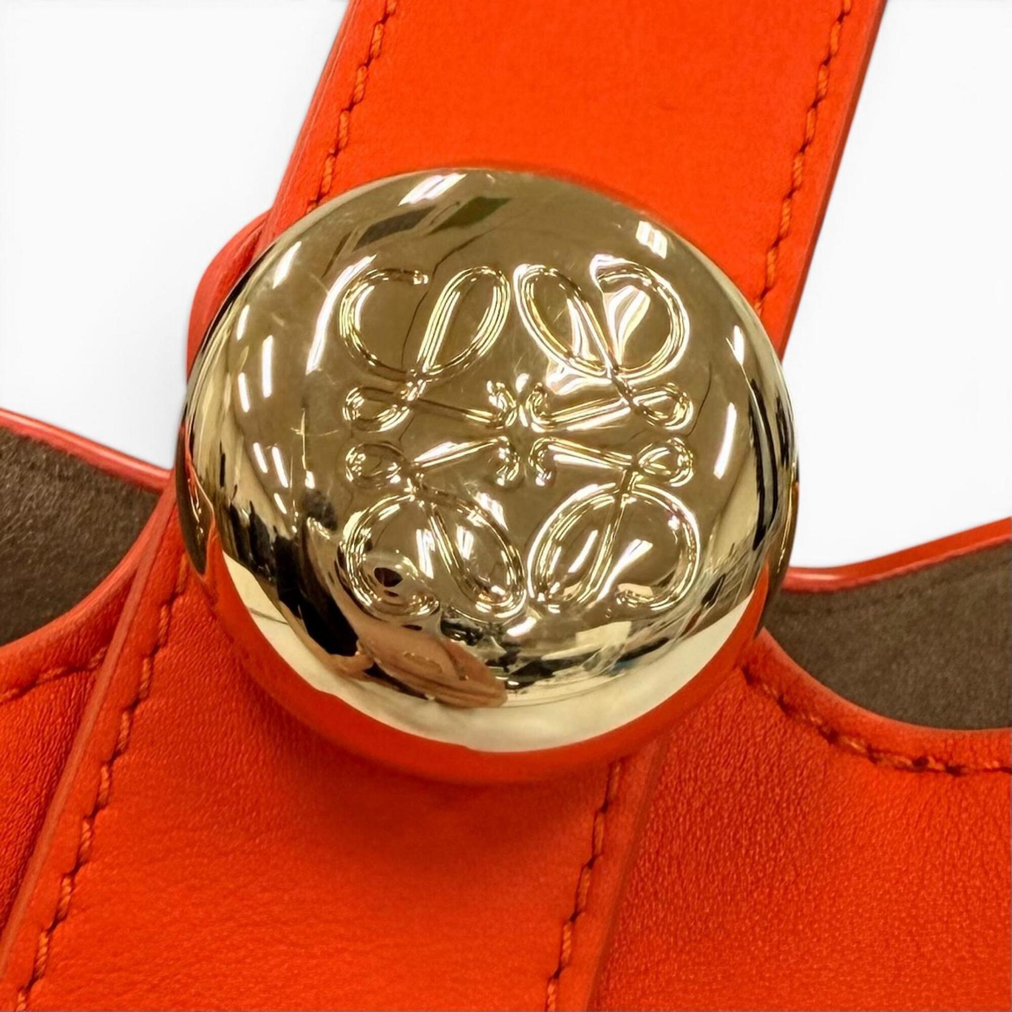Loewe Orange Leather Handbag Shoulder Bag (Pre-Owned)