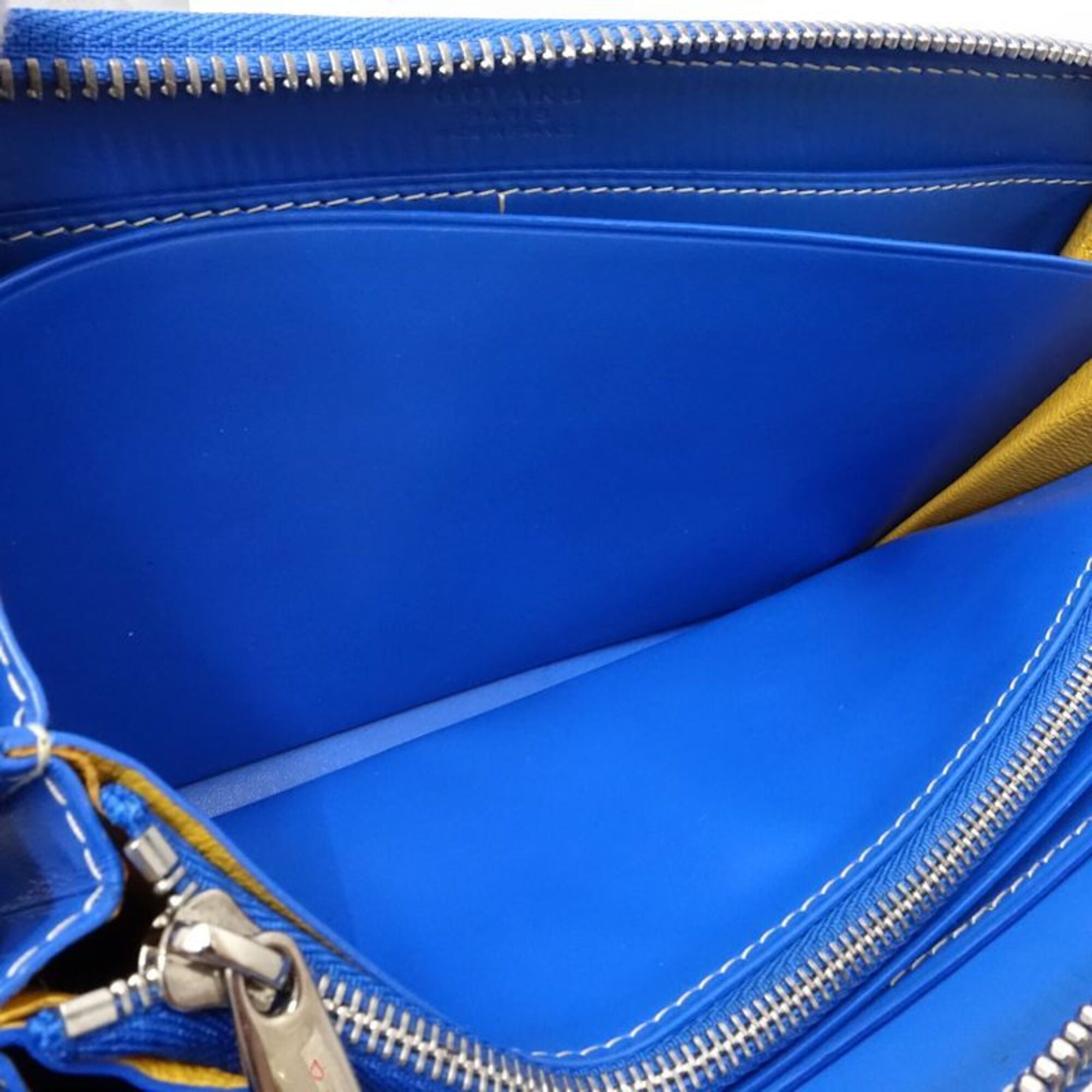 Goyard Sky Blue Leather Long Wallet (Bi-Fold) (Pre-Owned)