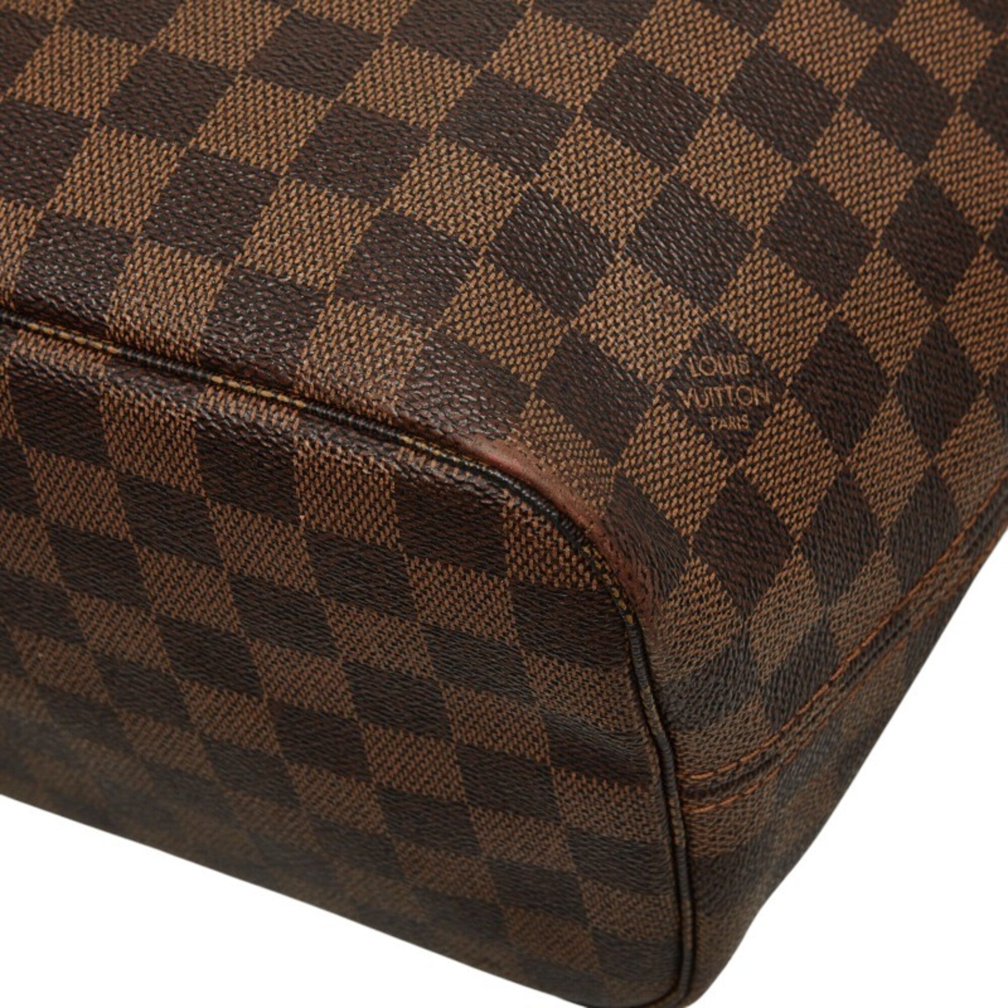 Louis Vuitton Brown Damier Canvas Pvc Leather Tote Bag (Pre-Owned)