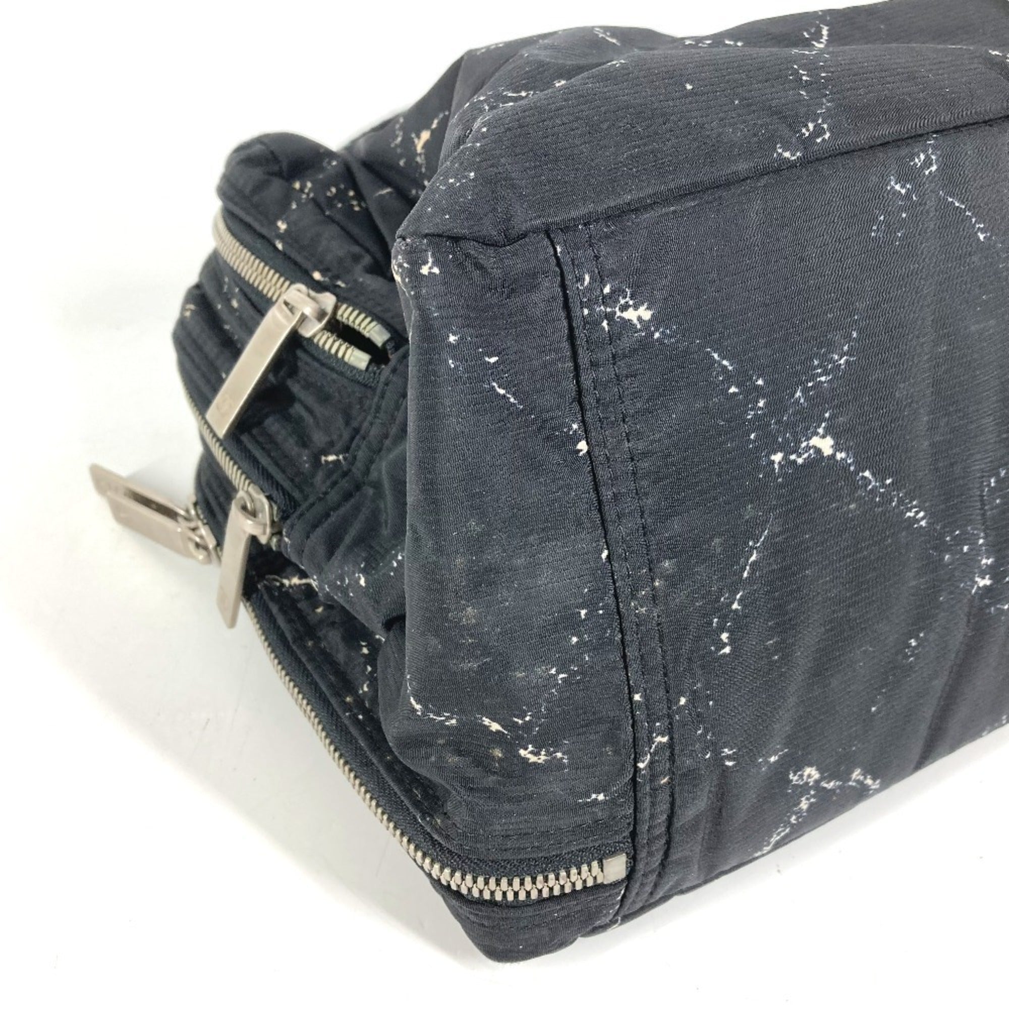 Chanel Travel Line Black Nylon Handbag (Pre-Owned)