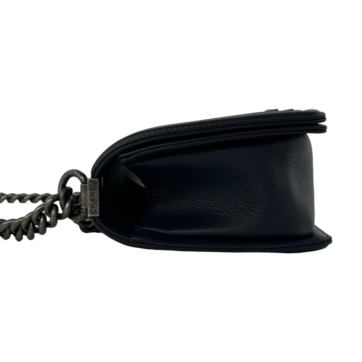 Chanel Navy Leather Shoulder Bag (Pre-Owned)