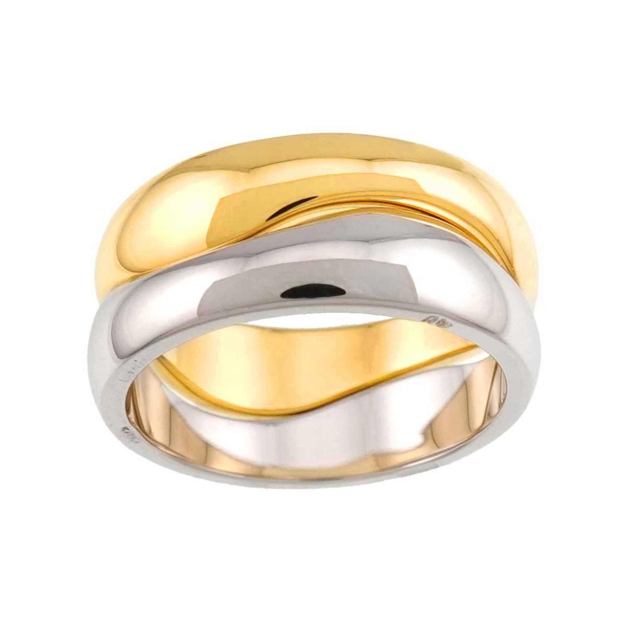 Cartier Yellow Gold (18K) White Gold (18K) Band Ring (Pre-Owned)
