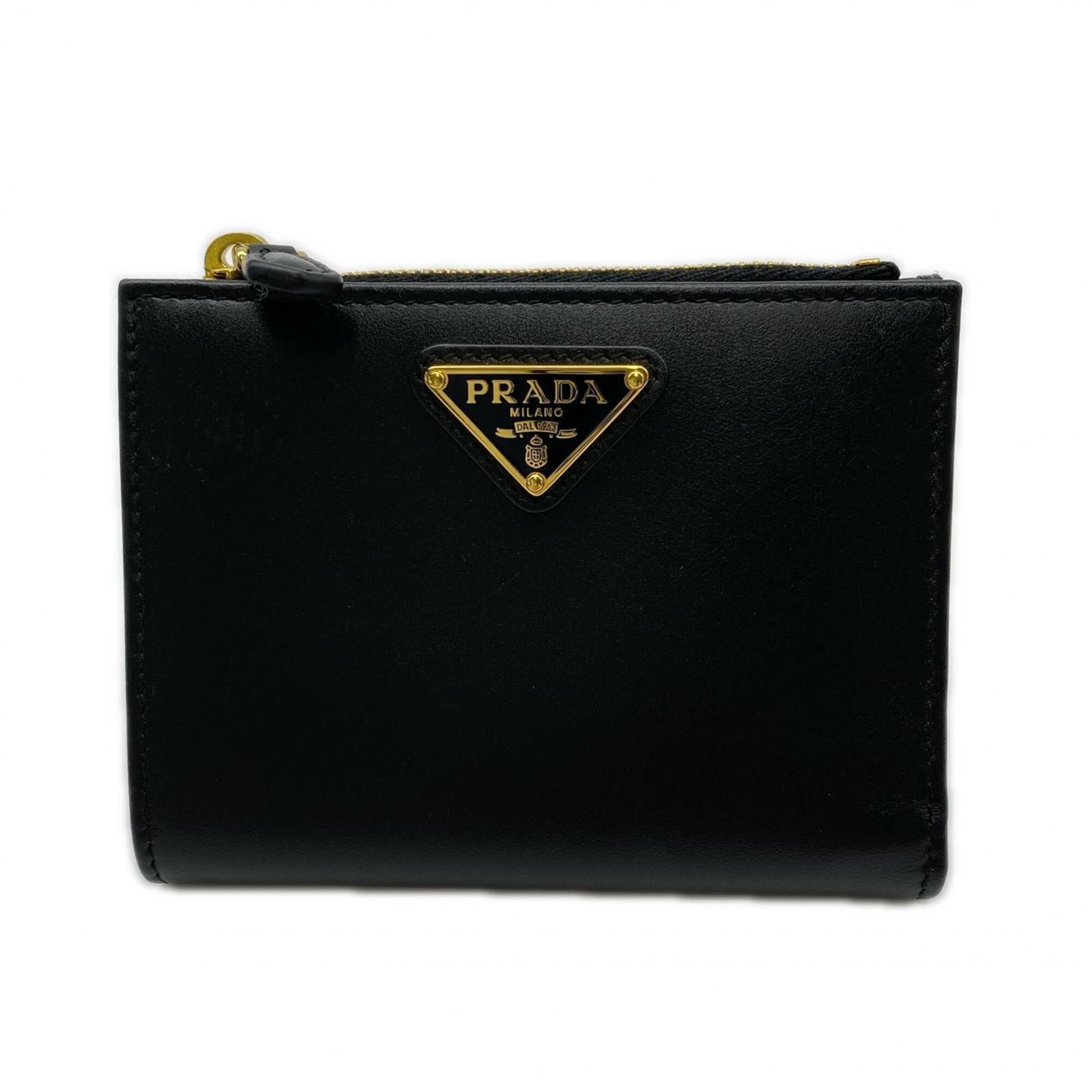 Prada Black Leather Wallet (Bi-Fold) (Pre-Owned)