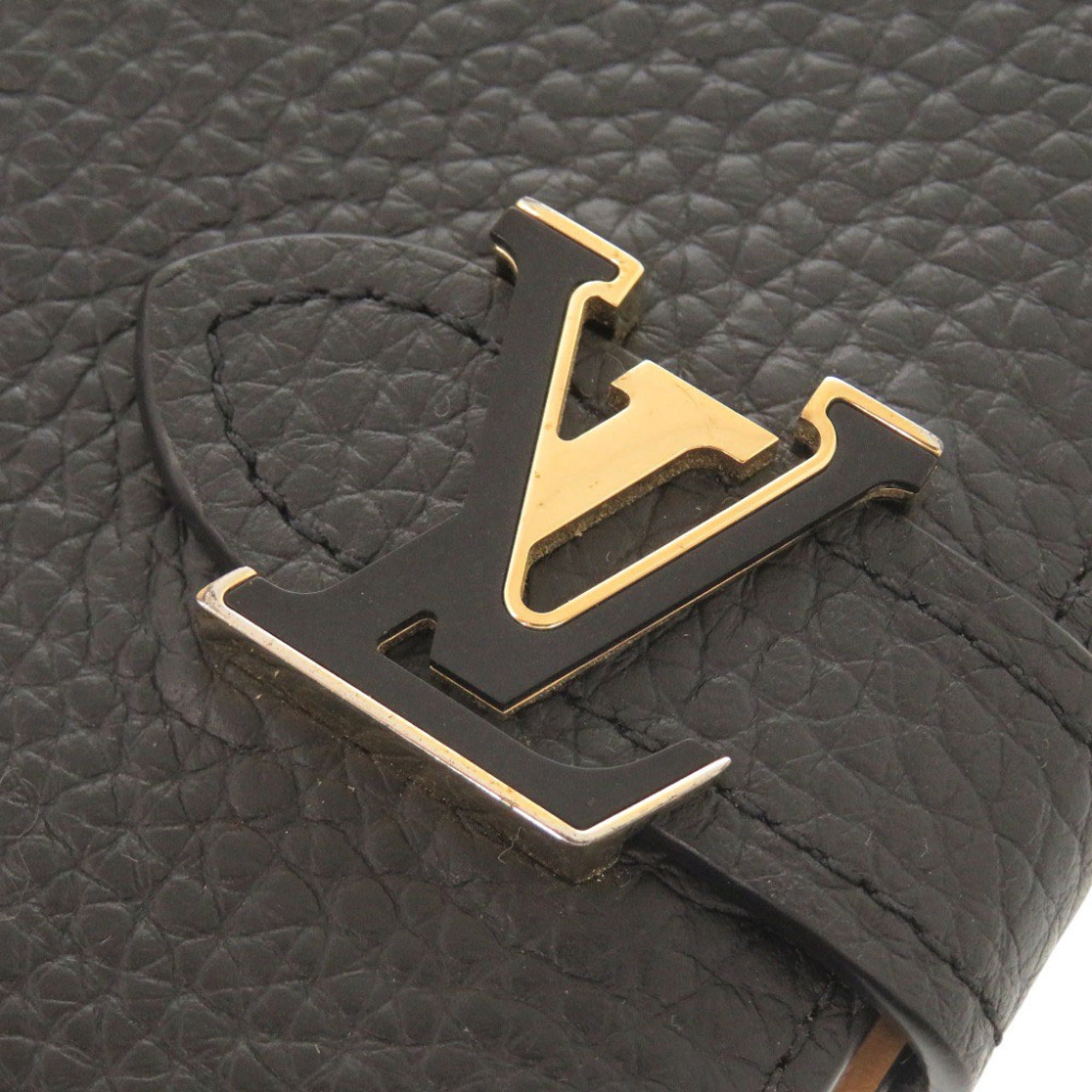 Louis Vuitton Black Leather Wallet (Bi-Fold) (Pre-Owned)