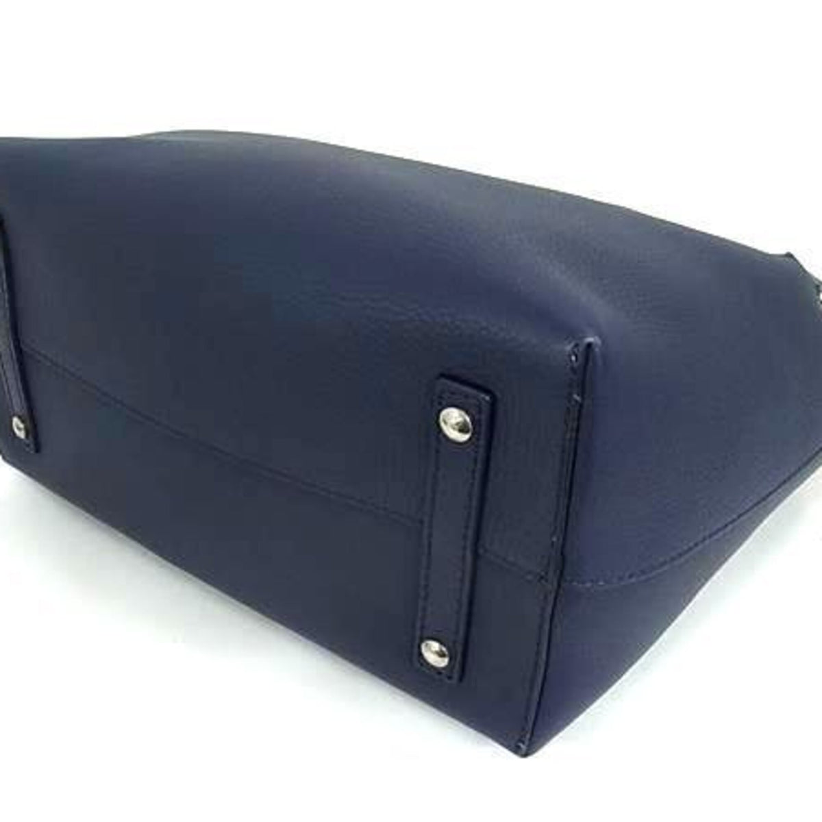 Burberry Navy Leather Handbag Shoulder Bag (Pre-Owned)