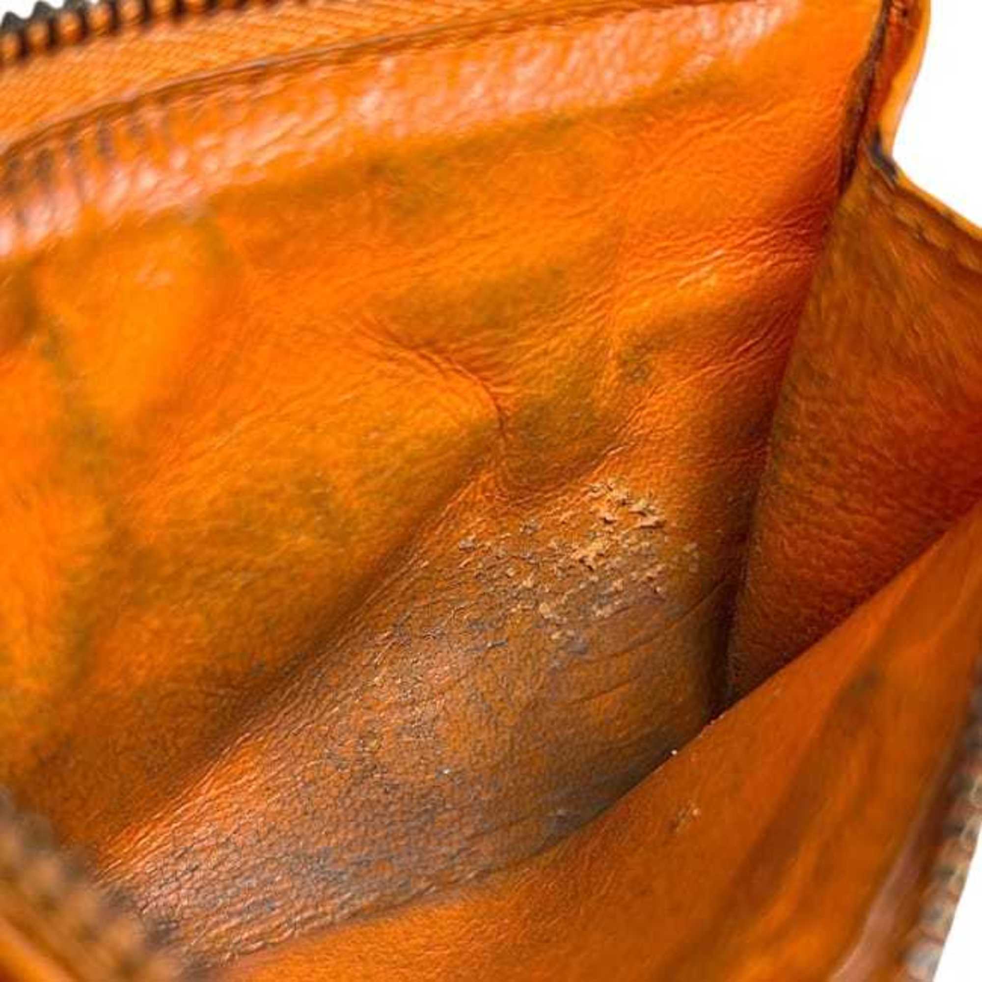 Balenciaga Orange Leather Coin Purse/Coin Case (Pre-Owned)