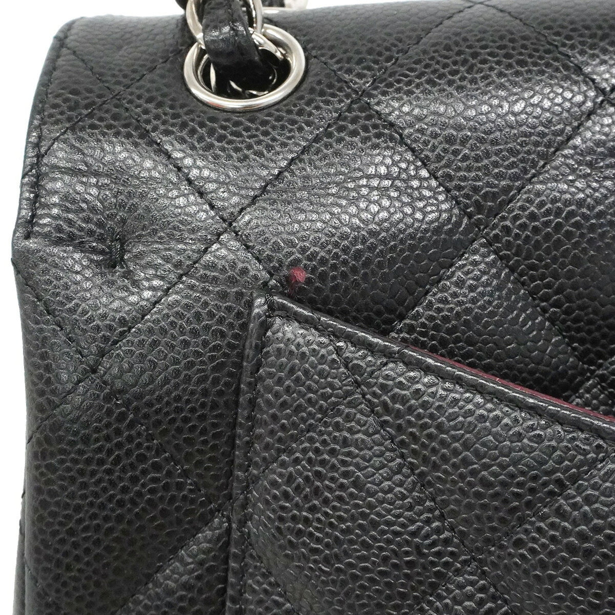 Chanel Black Grained Calfskin Shoulder Bag (Pre-Owned)