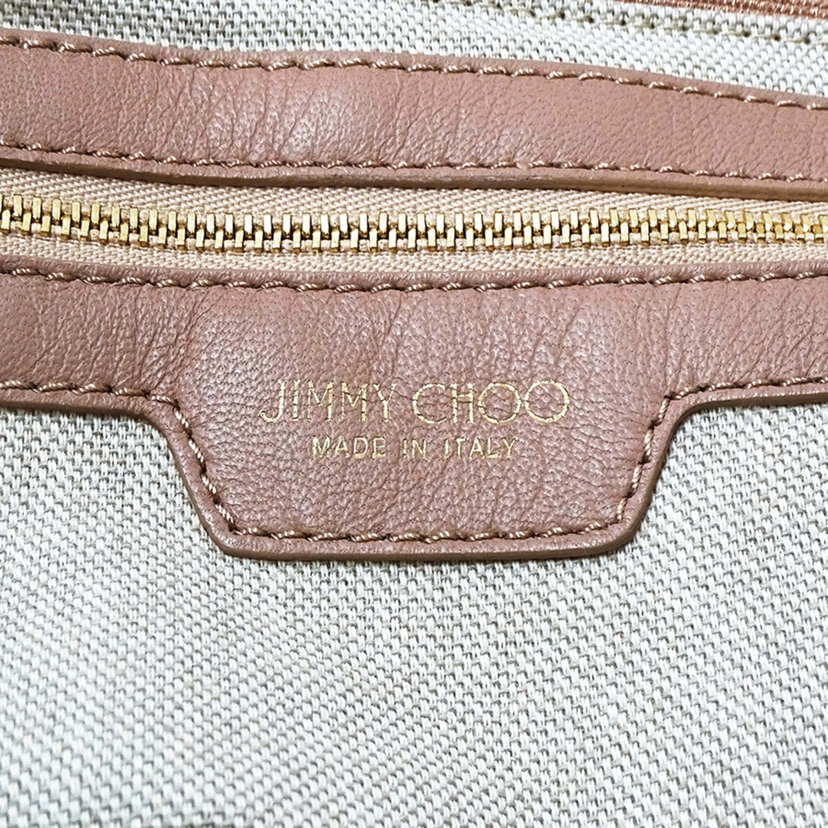 Jimmy Choo Pink Canvas Handbag Tote Bag (Pre-Owned)
