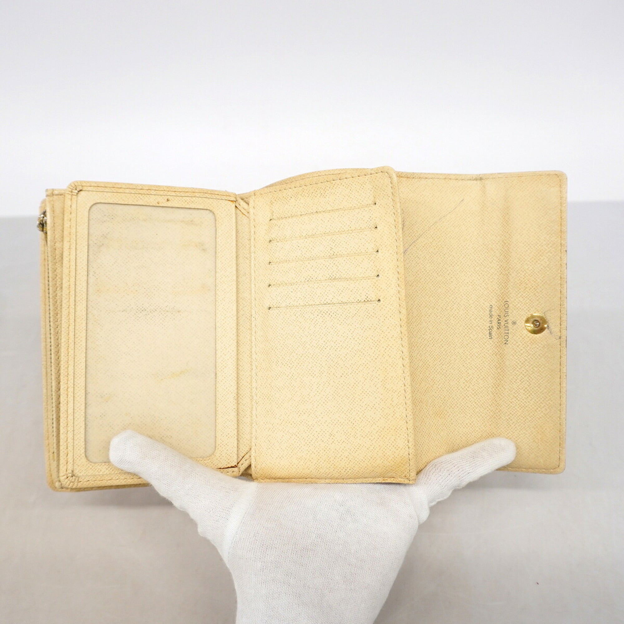 Louis Vuitton White Wallet (Tri-Fold) (Pre-Owned)