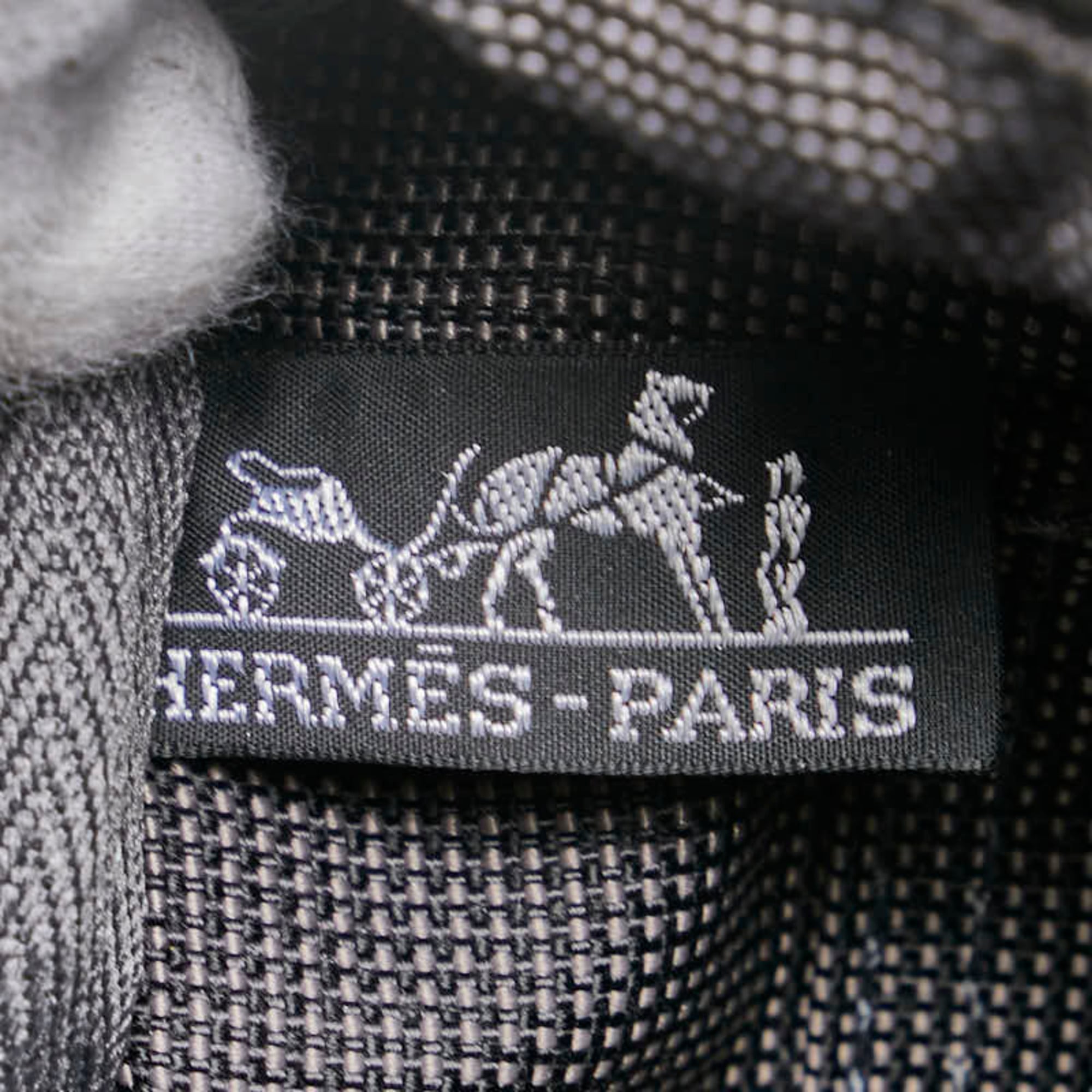 Hermes Gray Canvas Tote Bag (Pre-Owned)