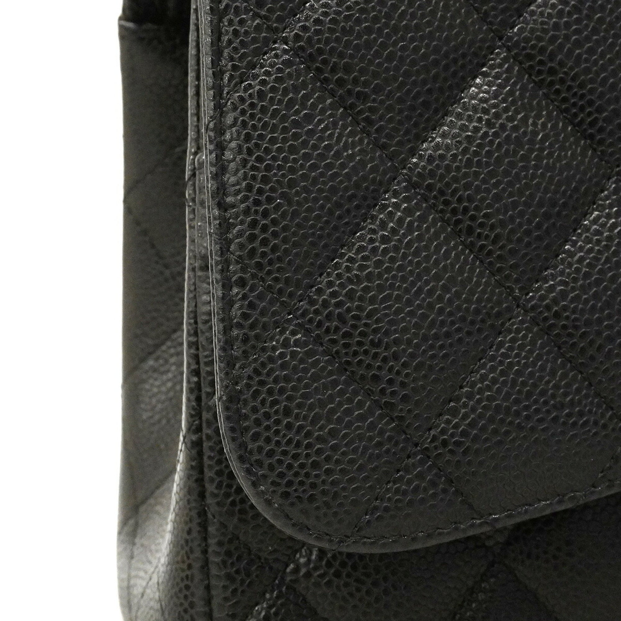 Chanel Black Grained Calfskin Shoulder Bag (Pre-Owned)