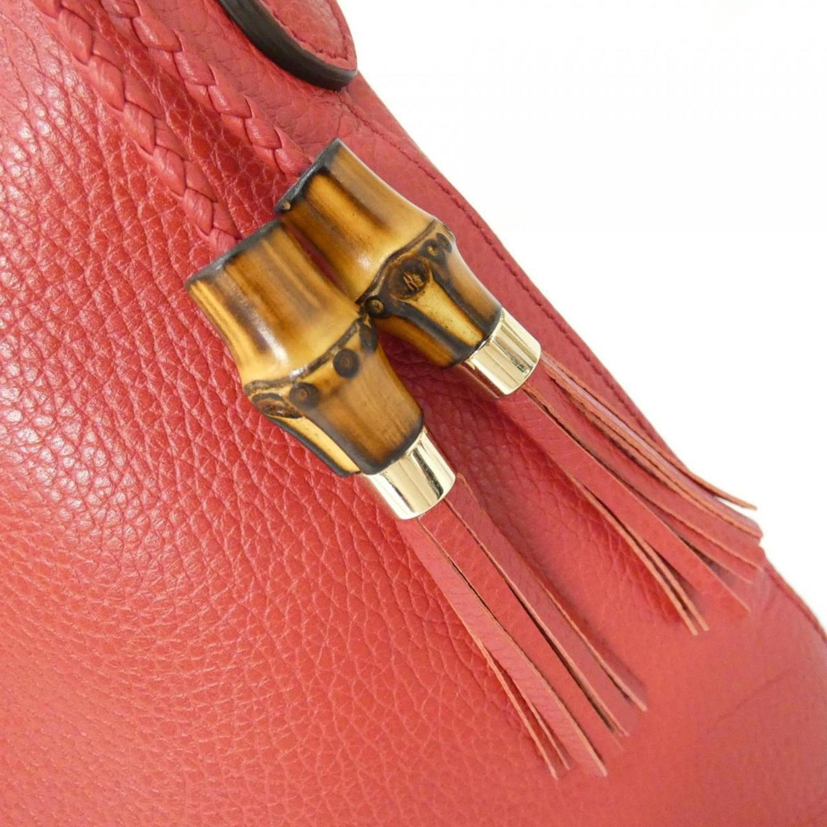 Gucci Red Color Leather Handbag (Pre-Owned)