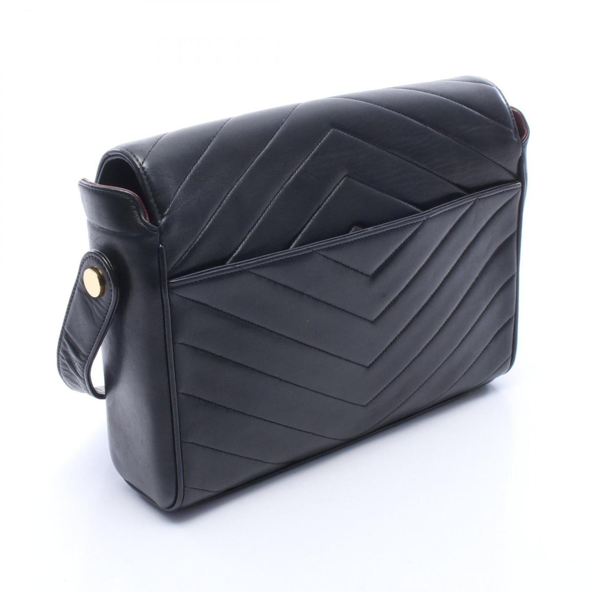Chanel Black Leather Handbag Shoulder Bag (Pre-Owned)